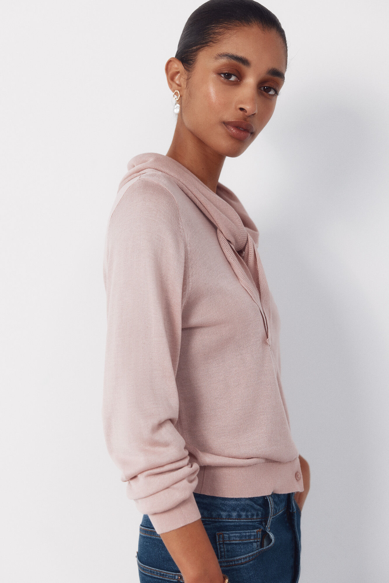 Cortefiel Chaqueta b&aacute;sica punto Rosa