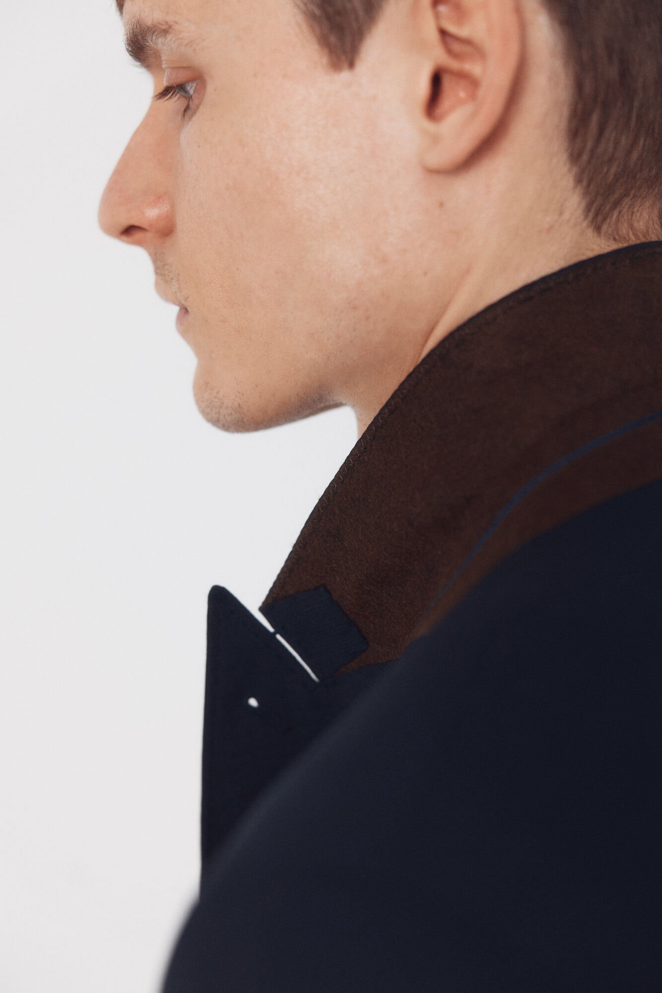 Cortefiel Blue dynamic structure double-breasted blazer Navy