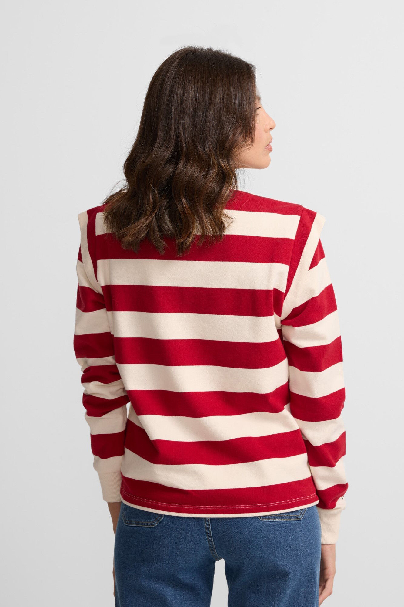 Silbon Woman sweatshirt with shoulder pads Red