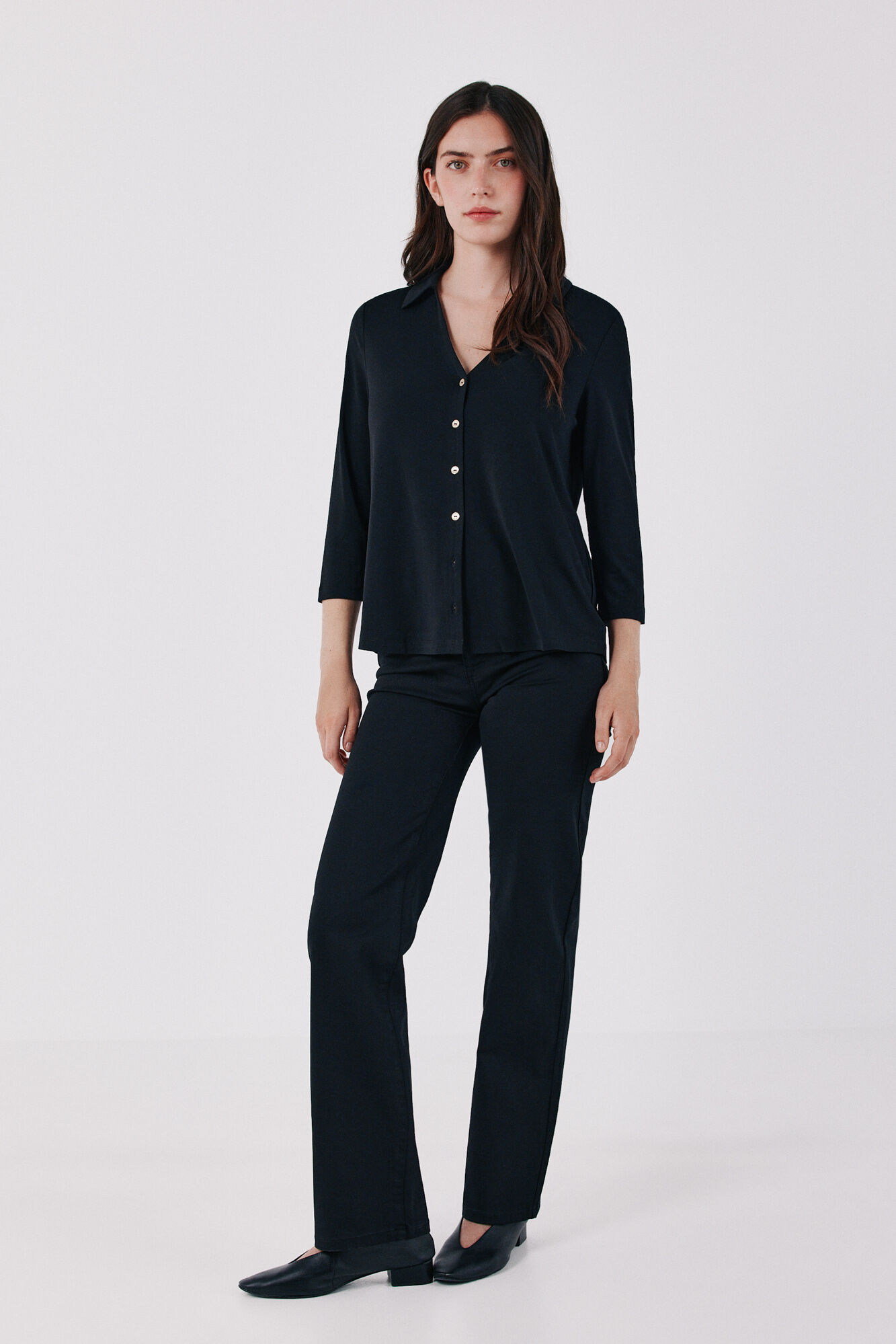 Cortefiel Camisa el&aacute;stica botones