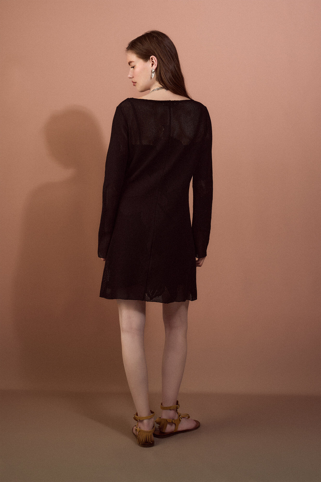 Slowlove Vestido em malha Preto