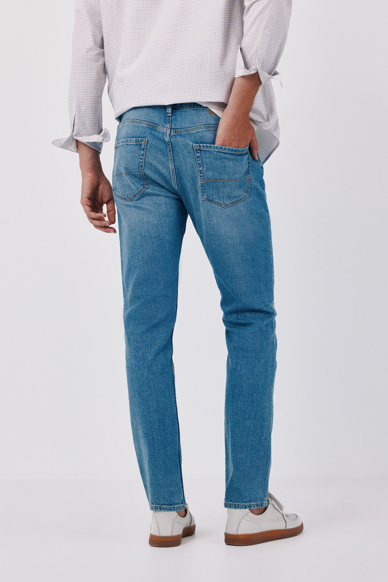 Cortefiel Lightweight slim fit jeans Blue