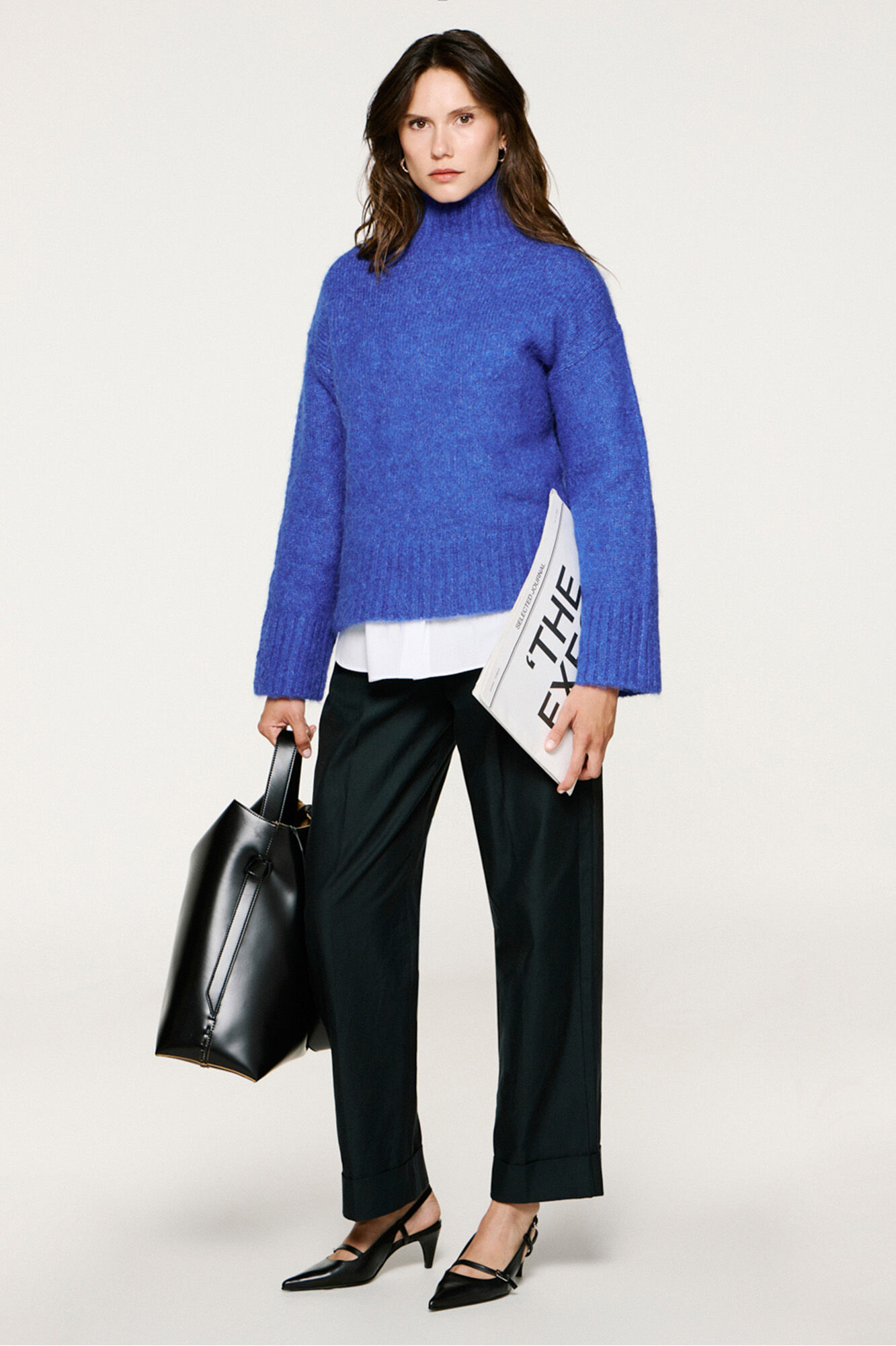 Selected Camisola de gola de alpaca