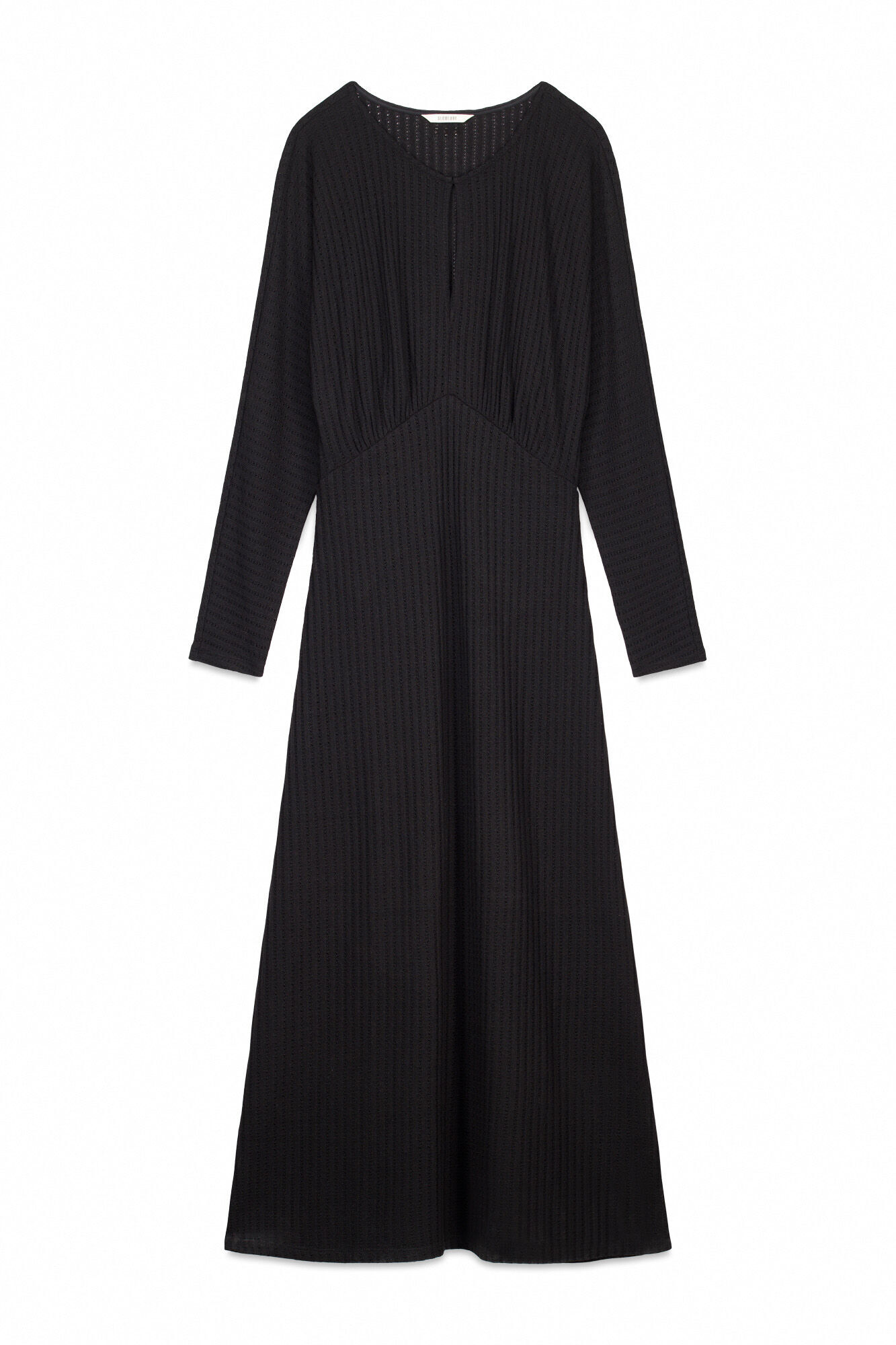 Slowlove Vestido estruturado com manga morcego Preto