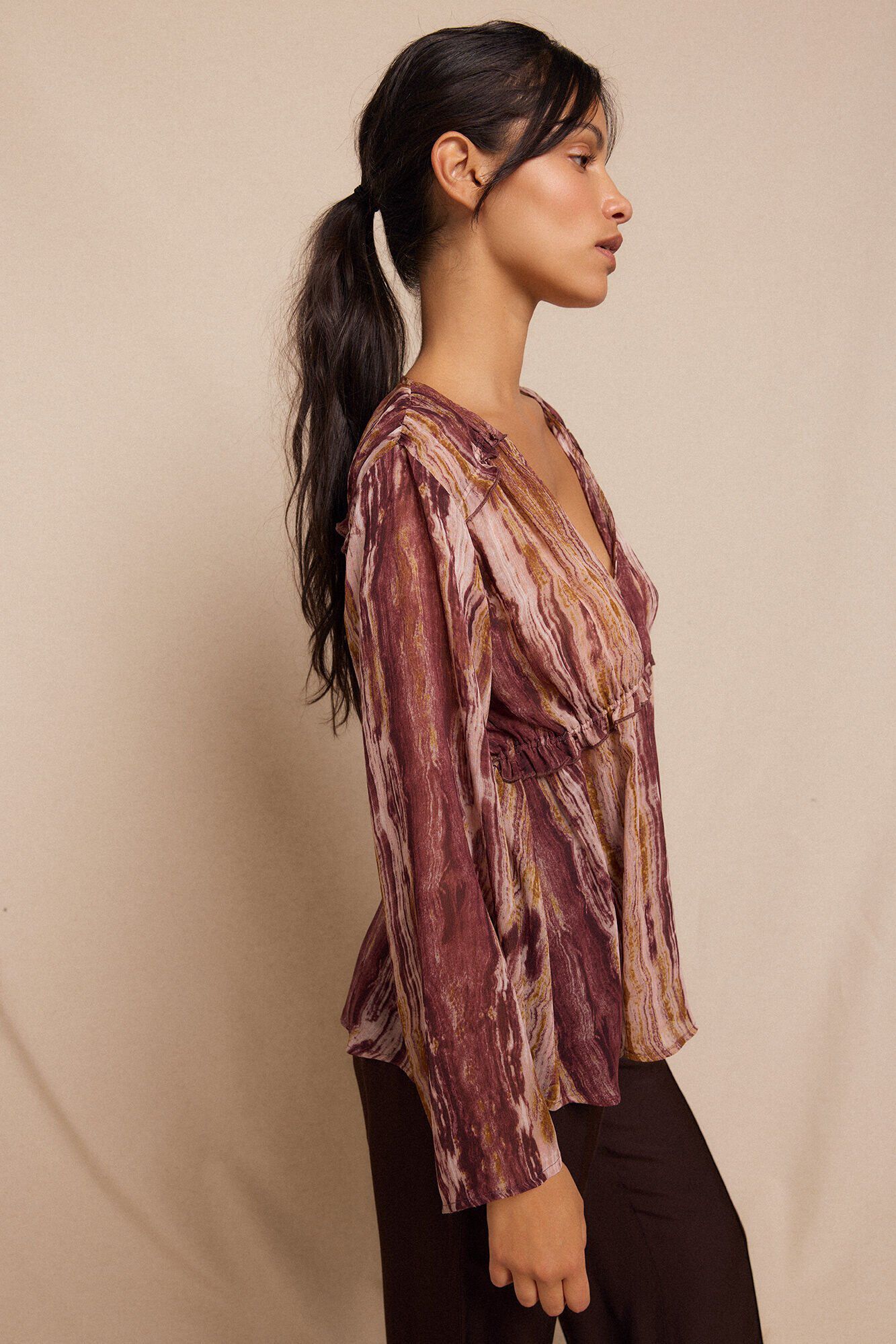 Slowlove Blusa asimetrica Multicolor