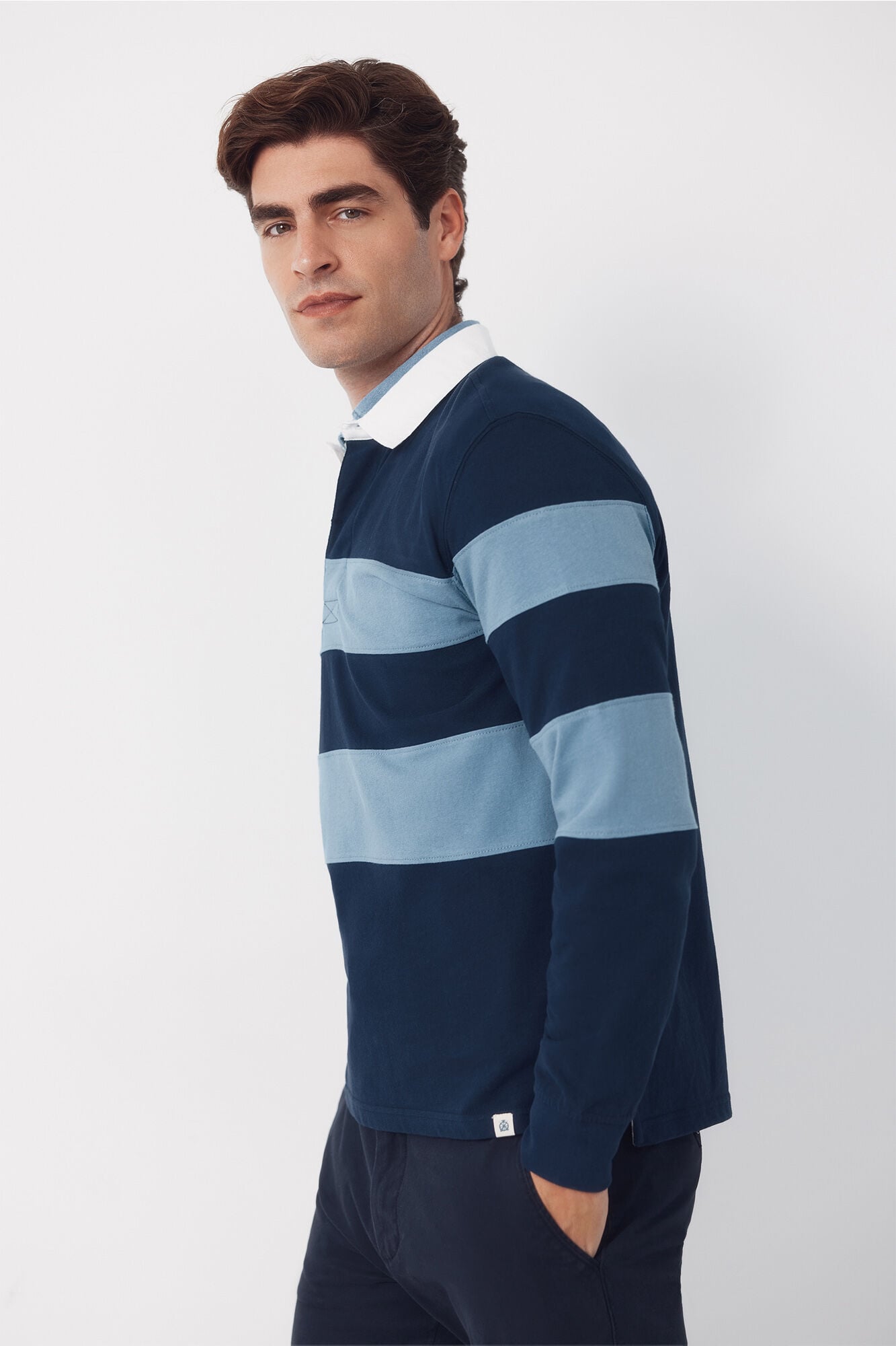 Cortefiel Rugby shirt  Navy