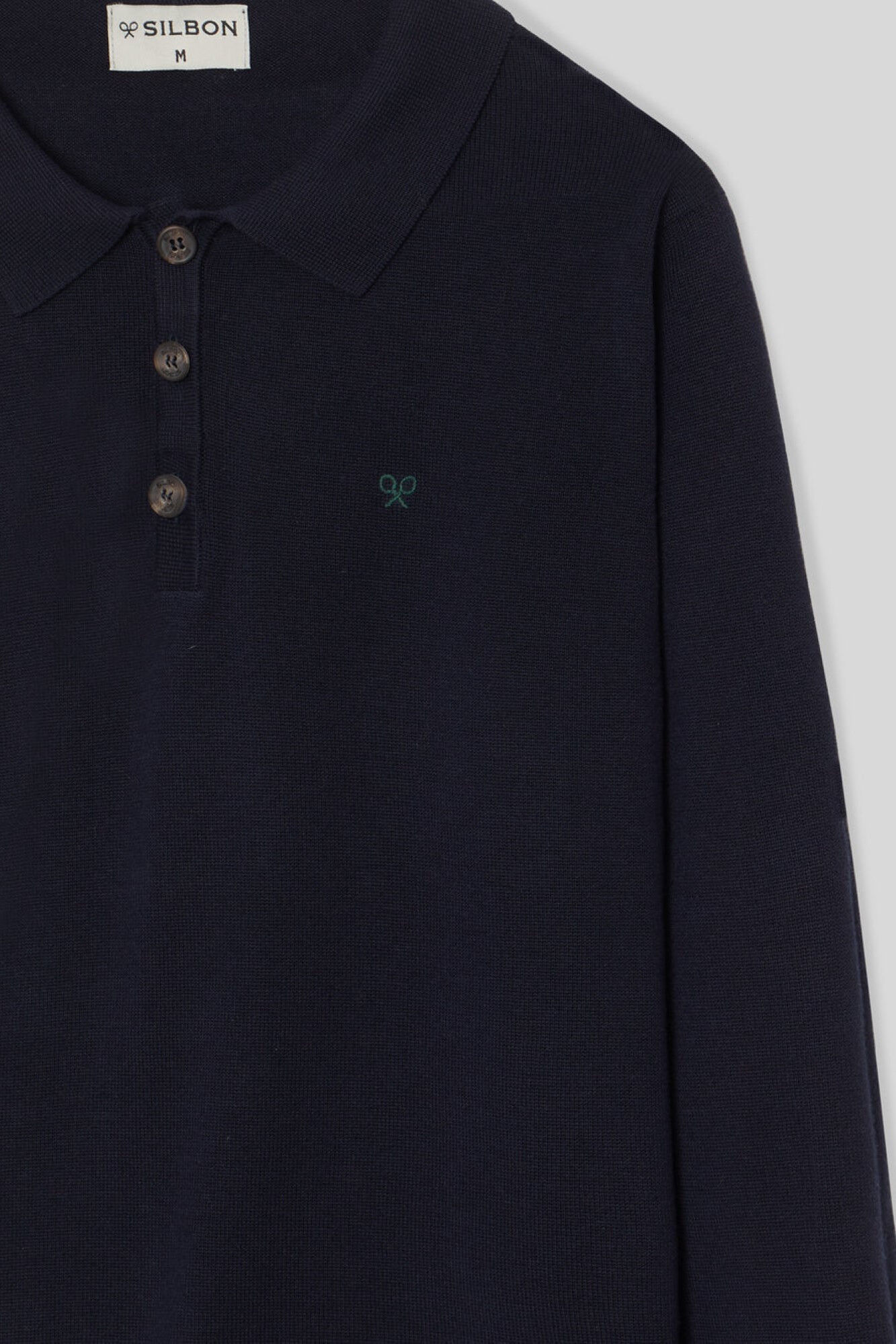 Silbon Navy Silbon jumper with polo shirt collar Navy