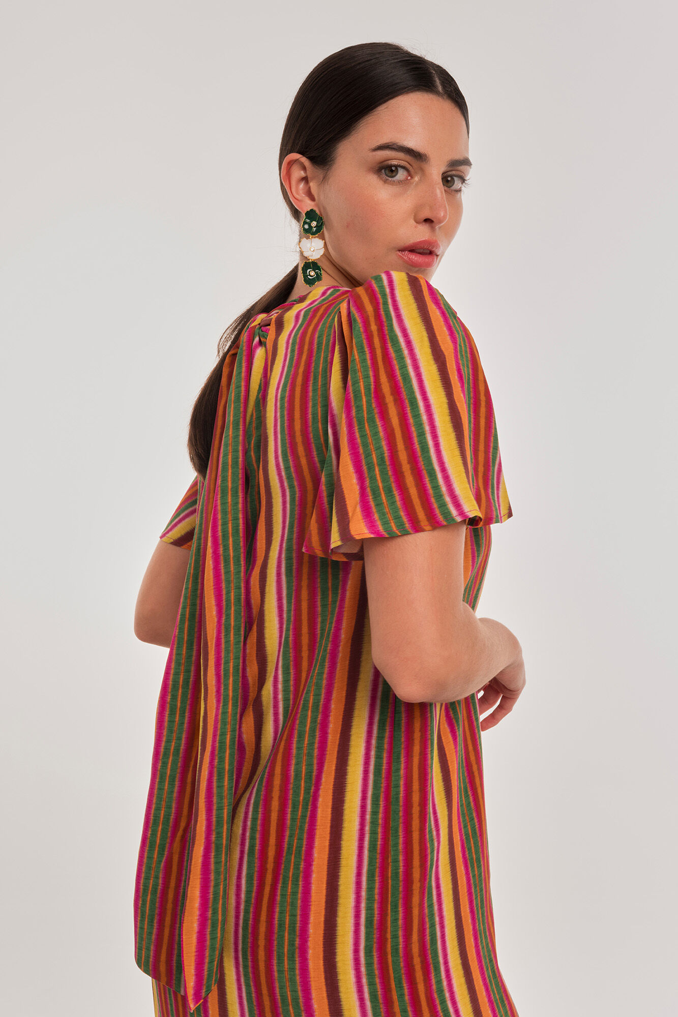Dolores Promesas Short dress with short sleeves Multicolour