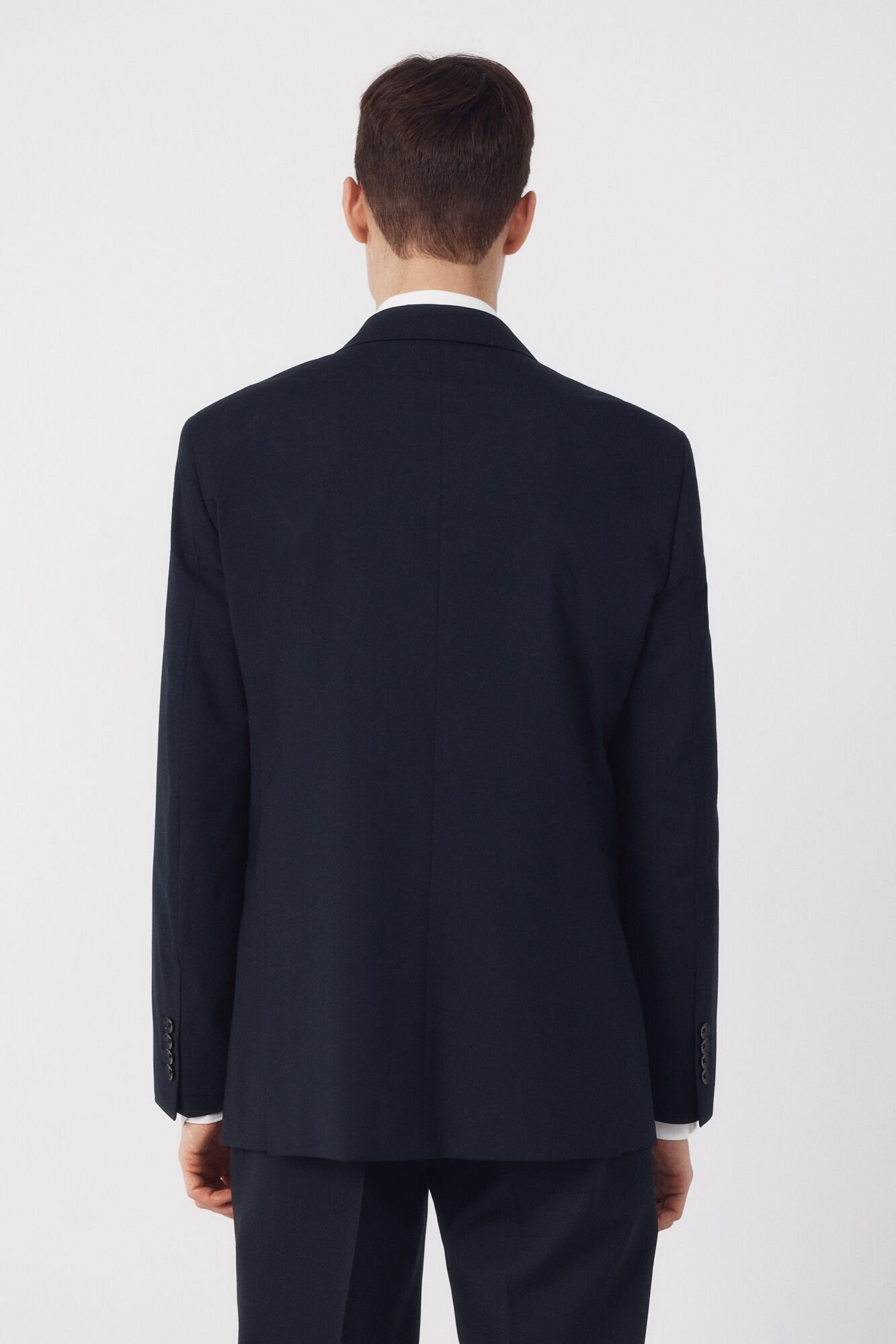 Cortefiel Blue dynamic structure double-breasted blazer Navy