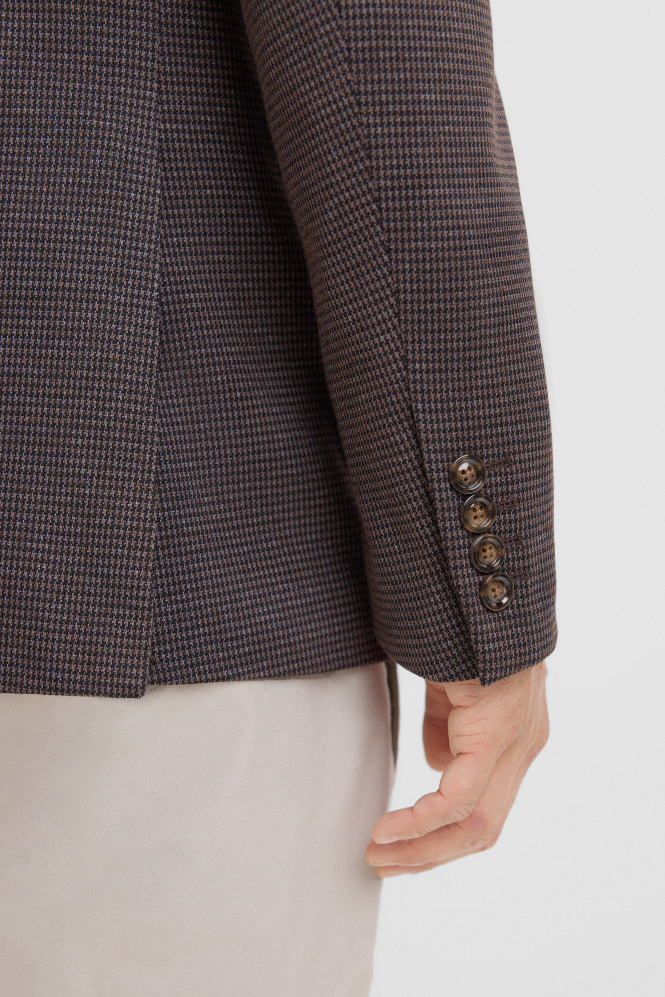 Cortefiel Americana de punto con desmontable Marr&oacute;n oscuro