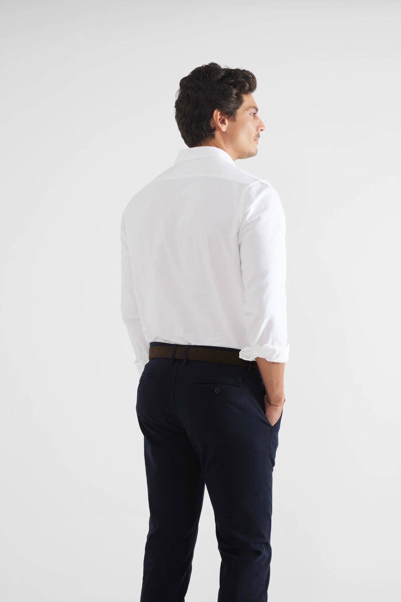 Silbon Camisa sport oxford regular fit Branco