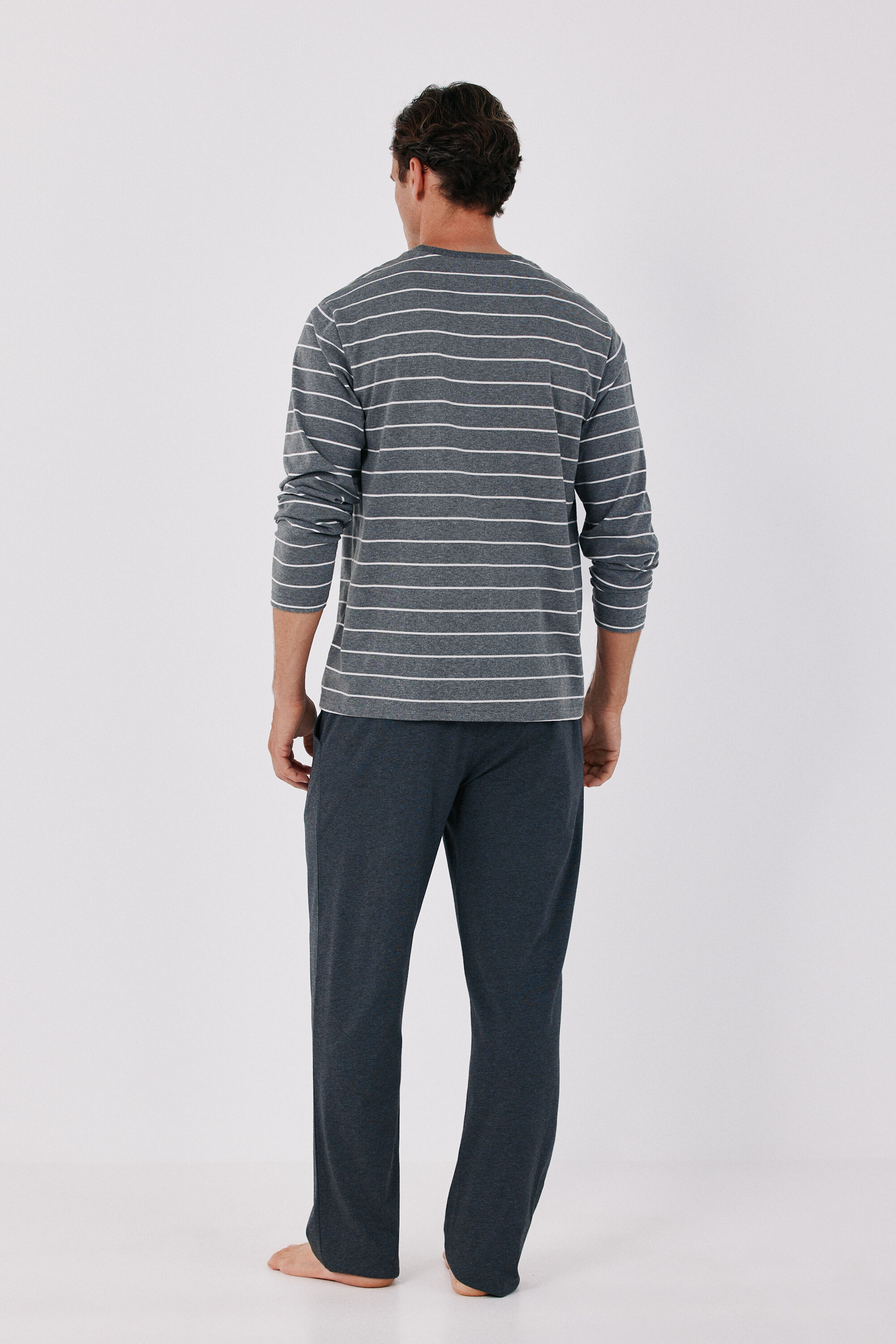 Cortefiel Jersey-knit pyjamas set Grey