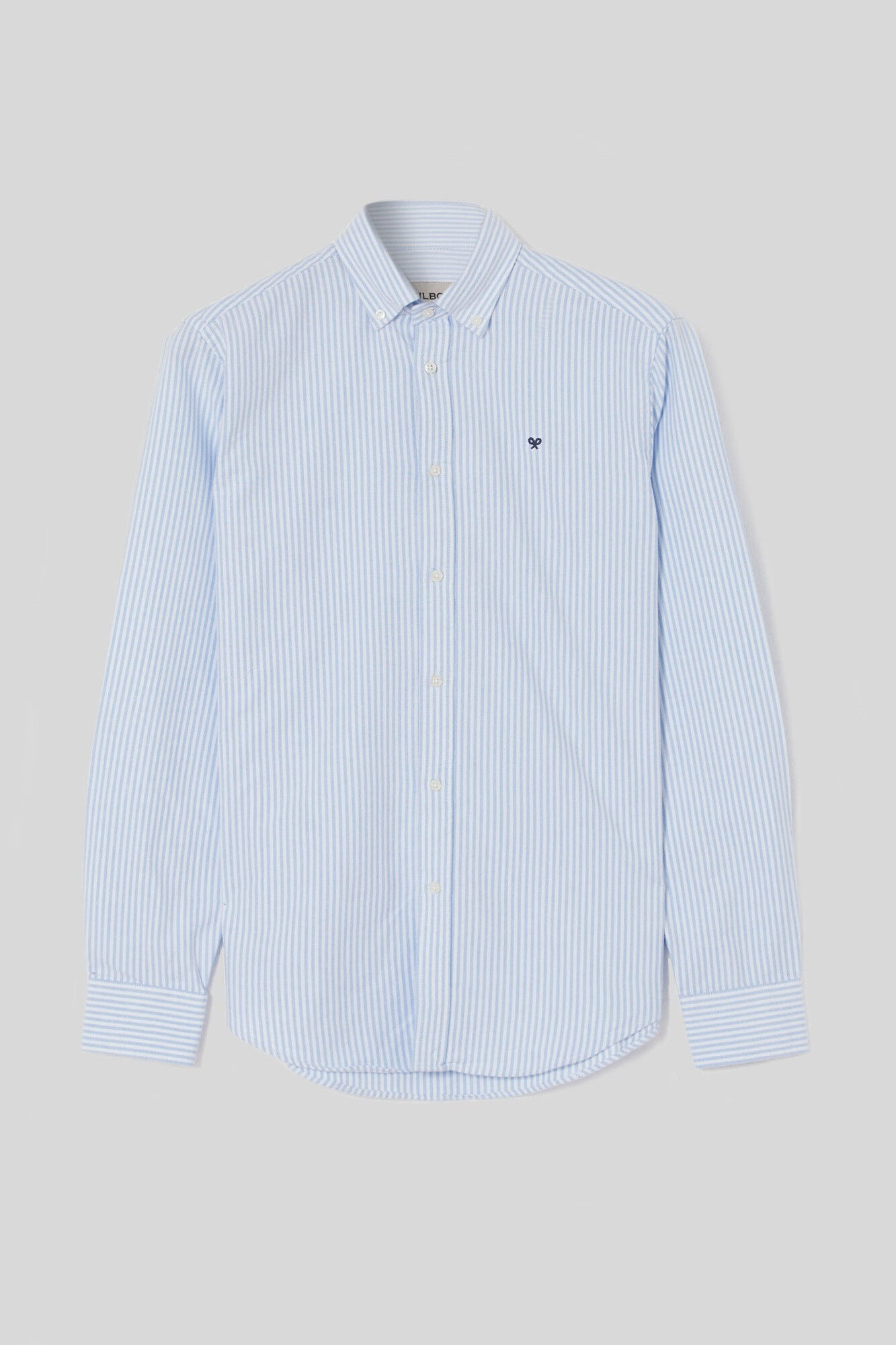 Silbon Camisa sport oxford warm raya media azul claro Azul