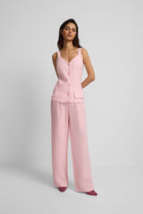 Silbon Cal&ccedil;as de linho com pregas Subiu