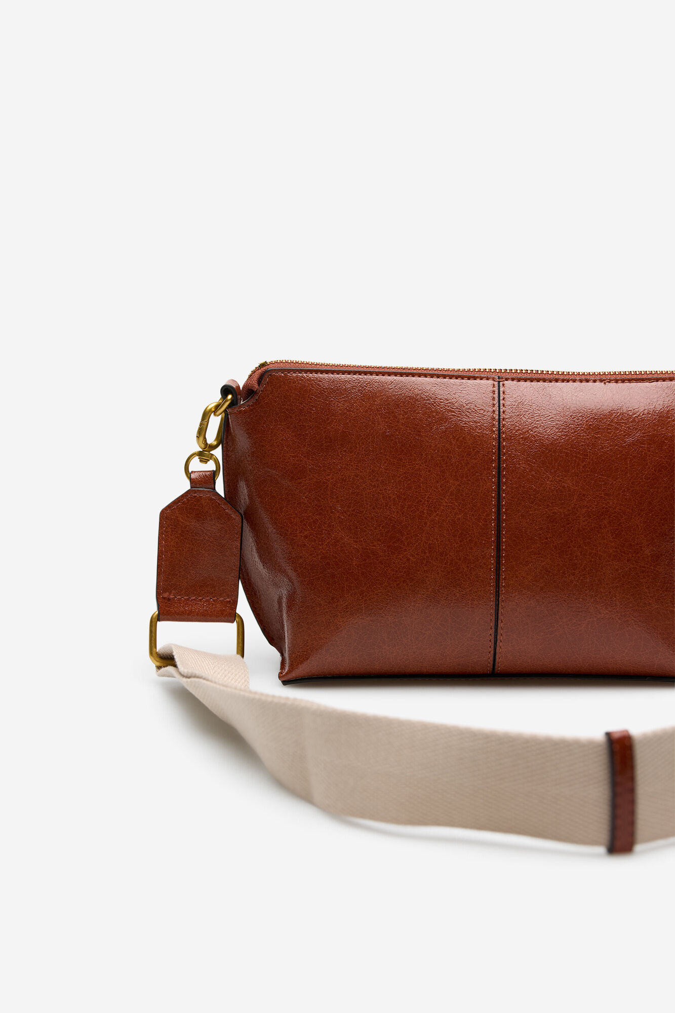 Cortefiel Double- handle shoulder bag Orange