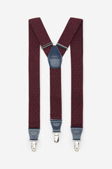 Cortefiel Elastic lunar suspender Maroon
