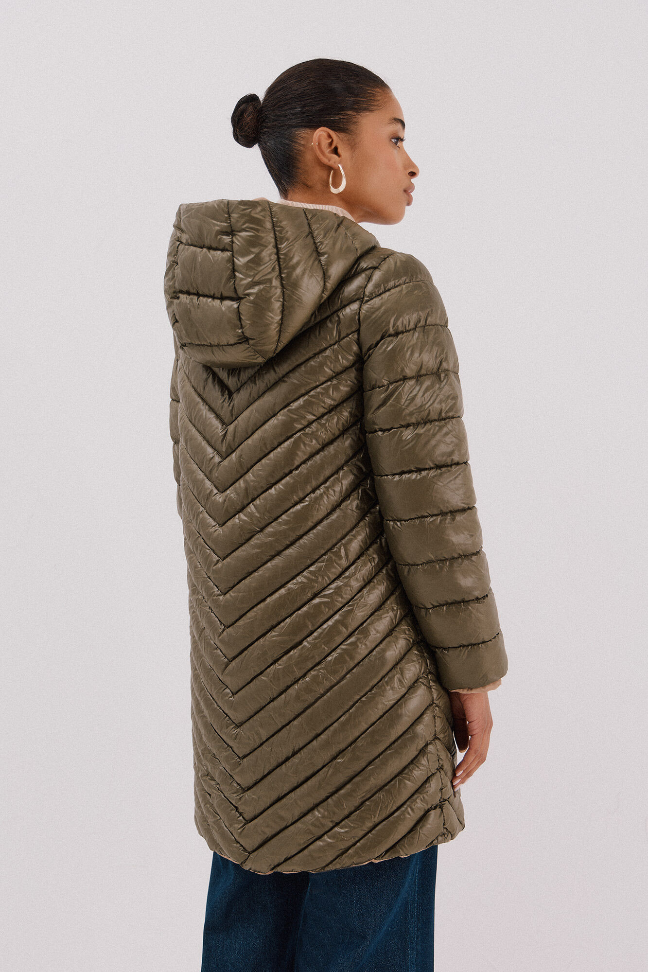 Cortefiel Anoraque revers&iacute;vel thermolite&reg; Verde