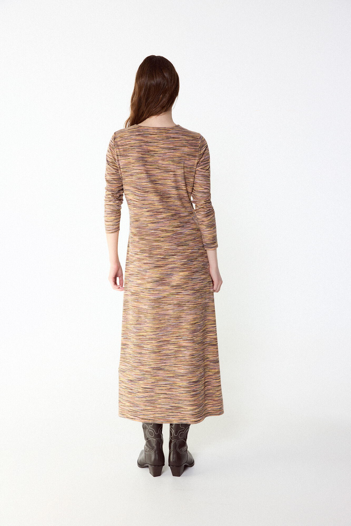 Slowlove Vestido punto melange Multicolorido