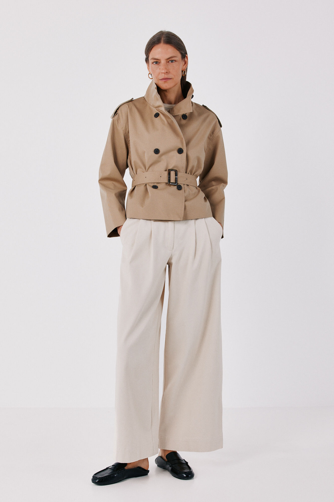 Cortefiel Short belted trench