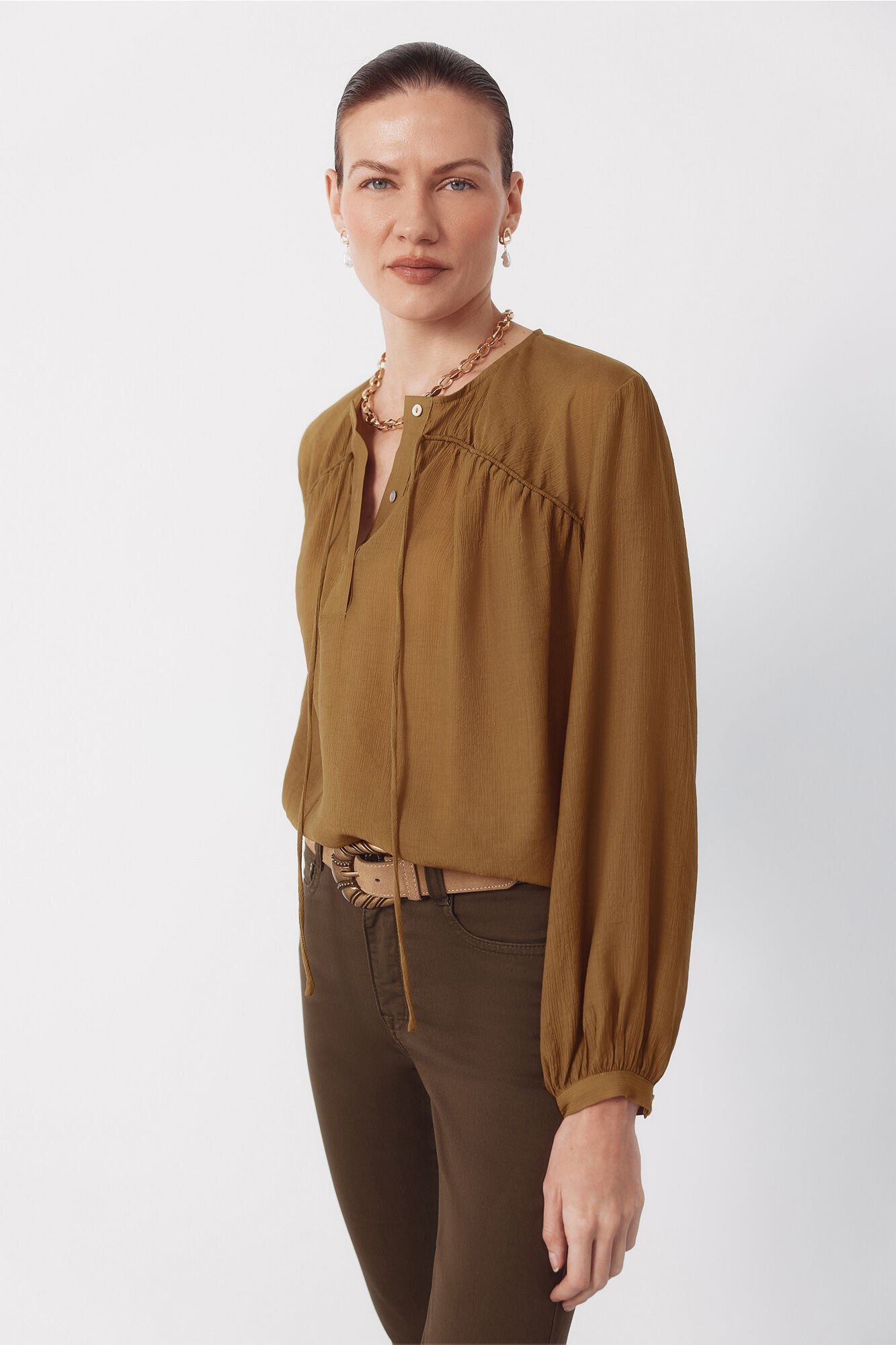 Cortefiel Drawstring blouse