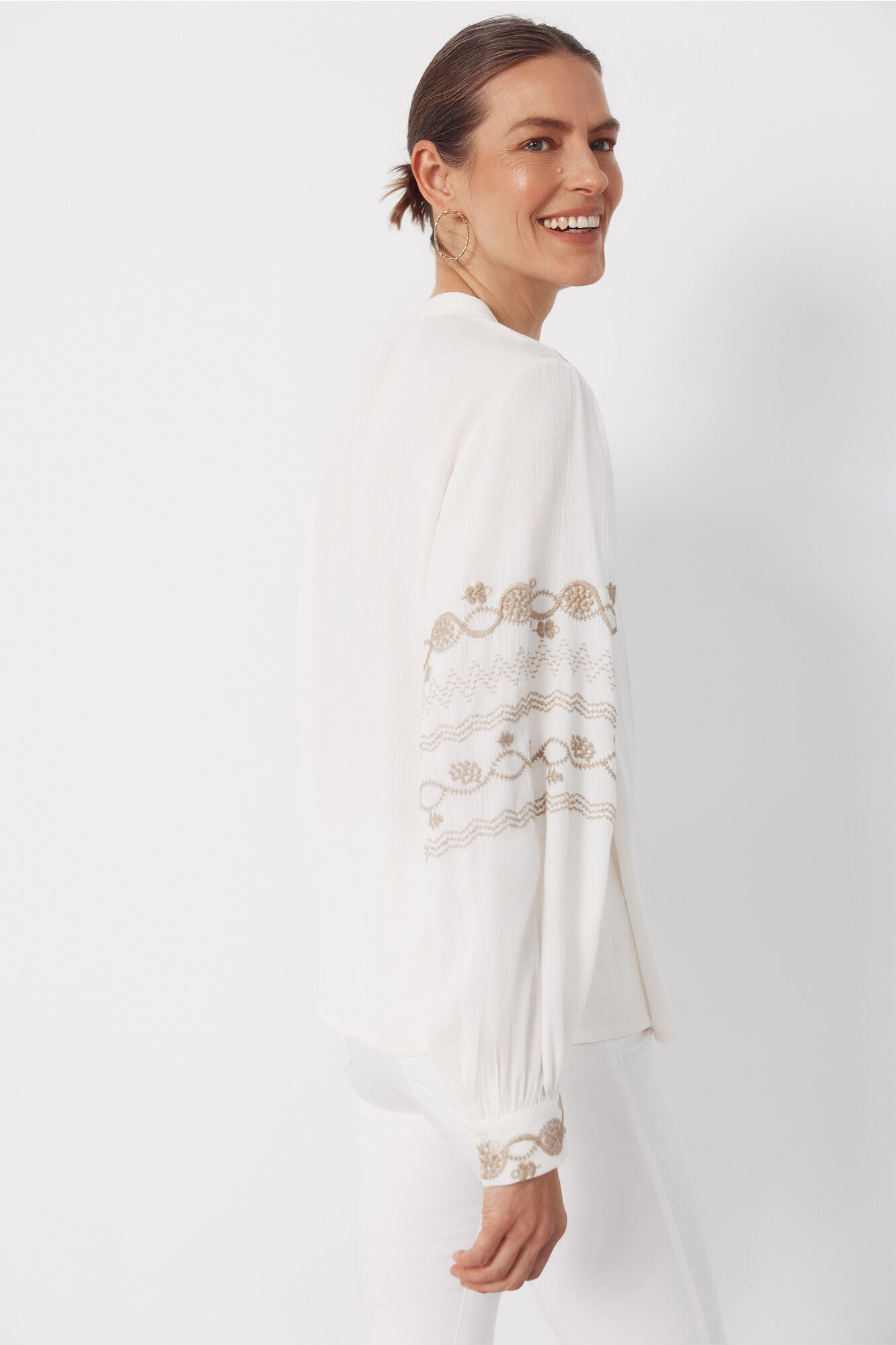 Cortefiel Embroidered blouse