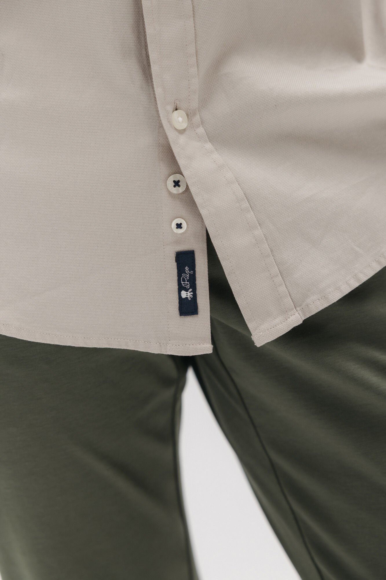 elPulpo Camisa estruturada casual Castanho