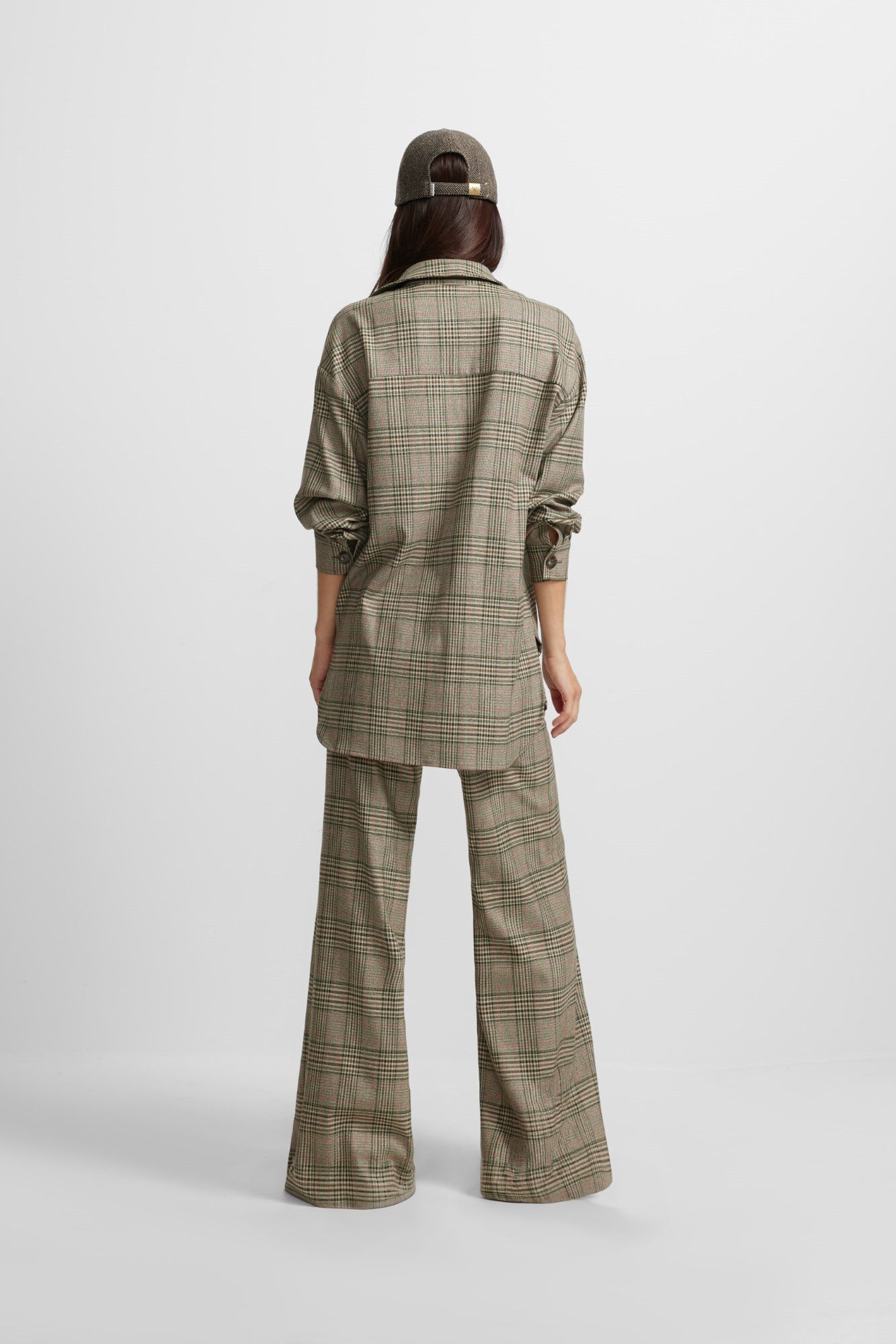 Silbon Cal&ccedil;a palazzo xadrez Preto