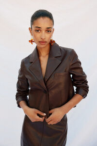 Cortefiel leather blazer