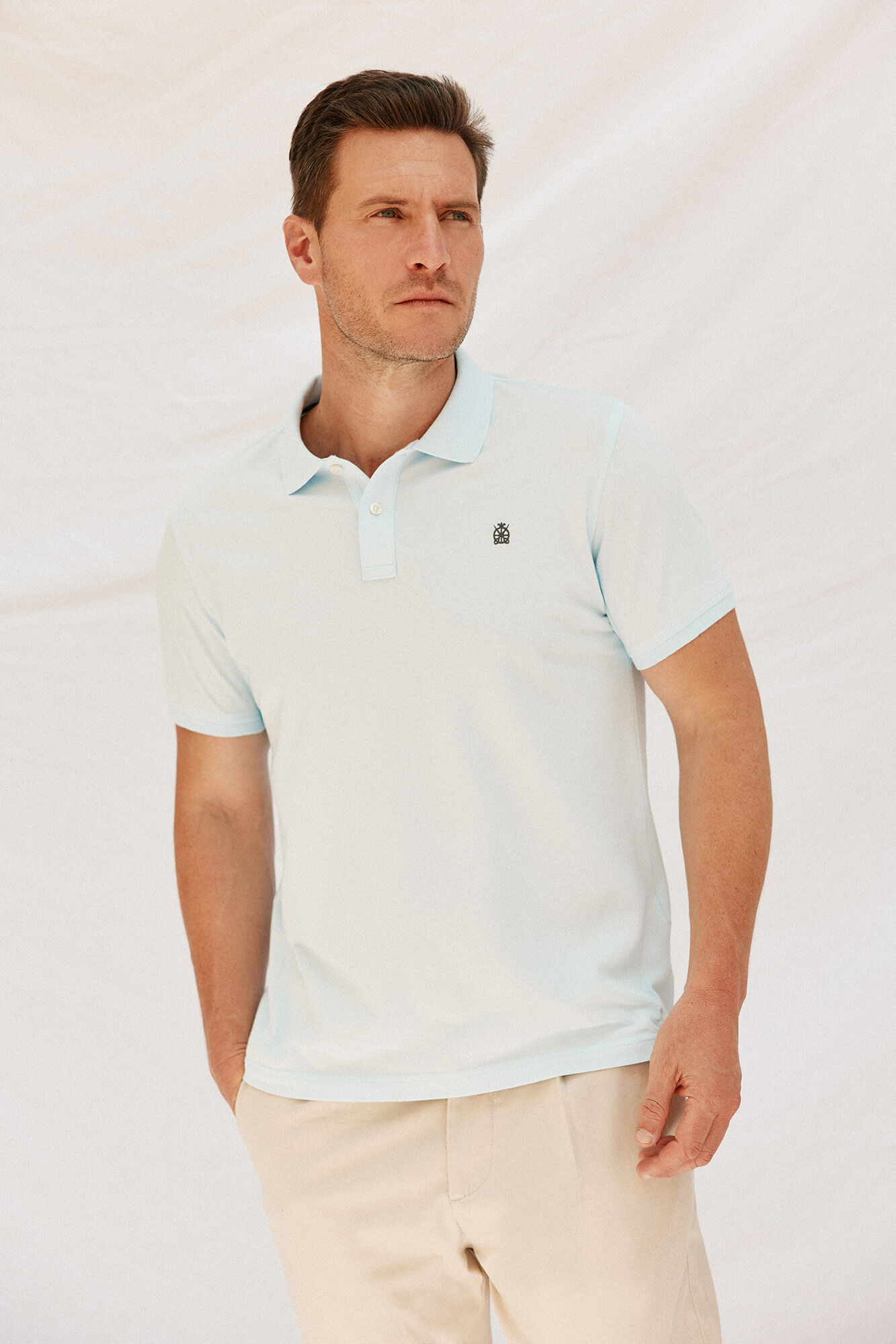 Cortefiel Polo b&aacute;sico slim Azul