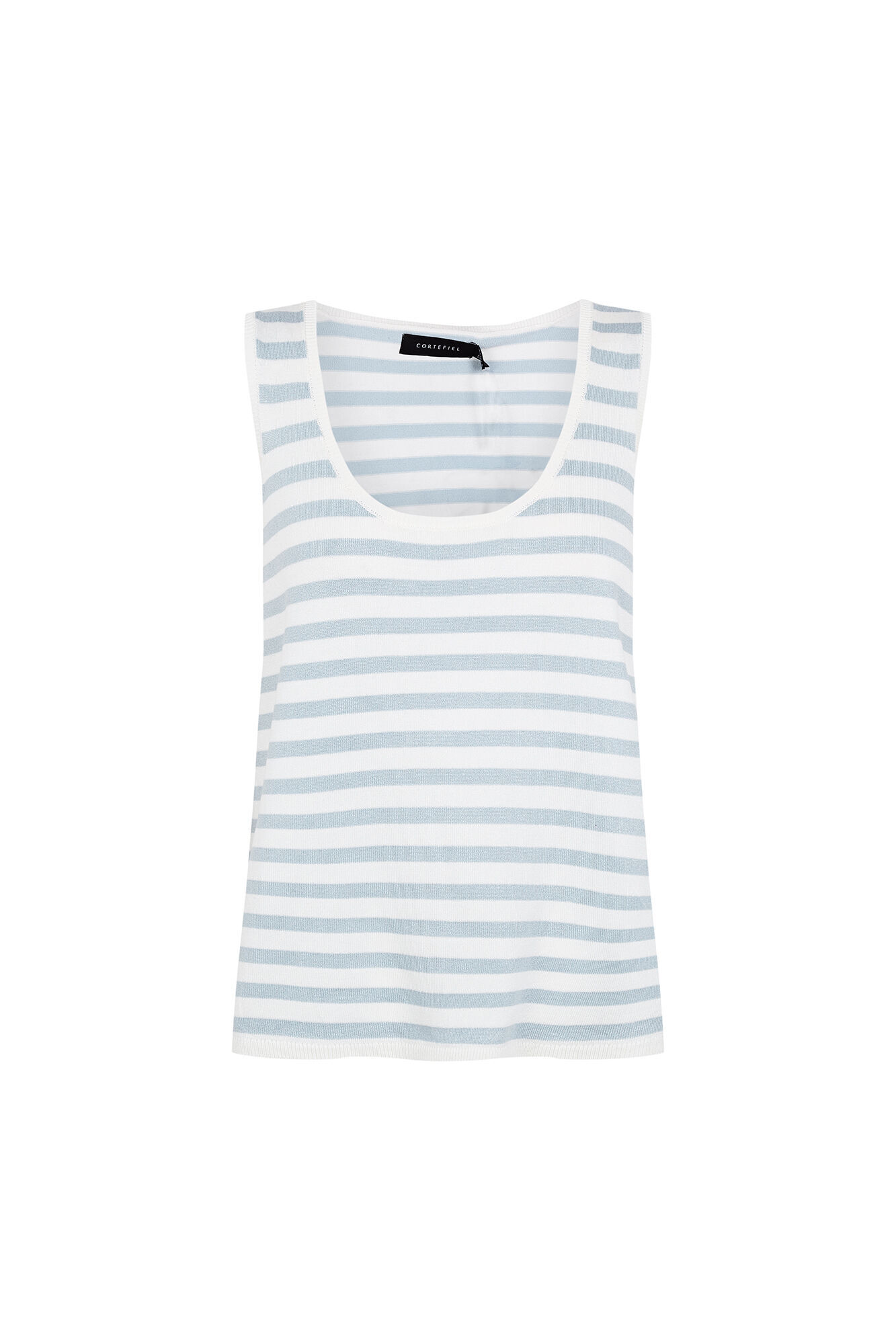 Cortefiel Striped knit top Blue