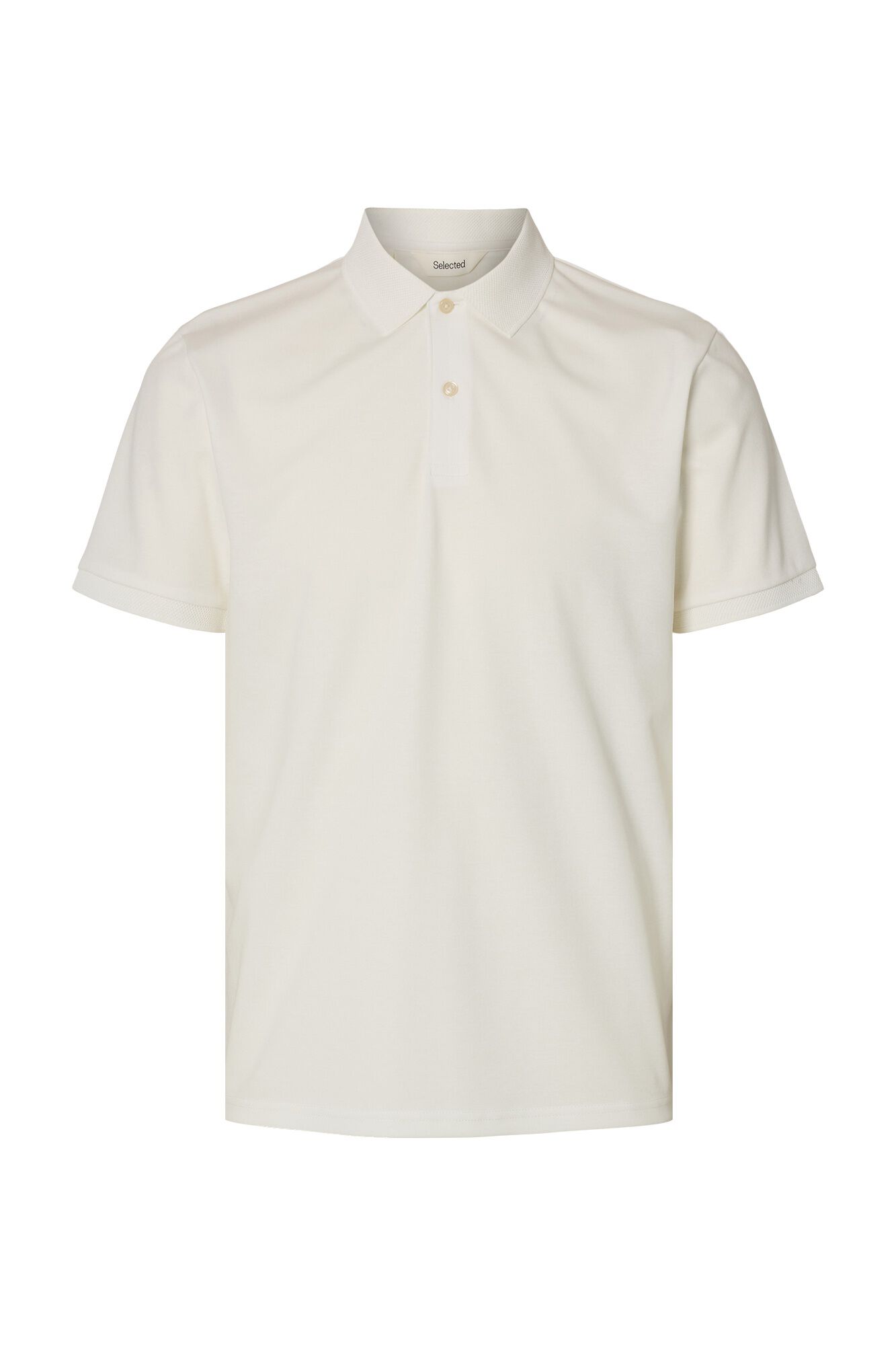 Selected Polo b&aacute;sico em piqu&eacute; Branco