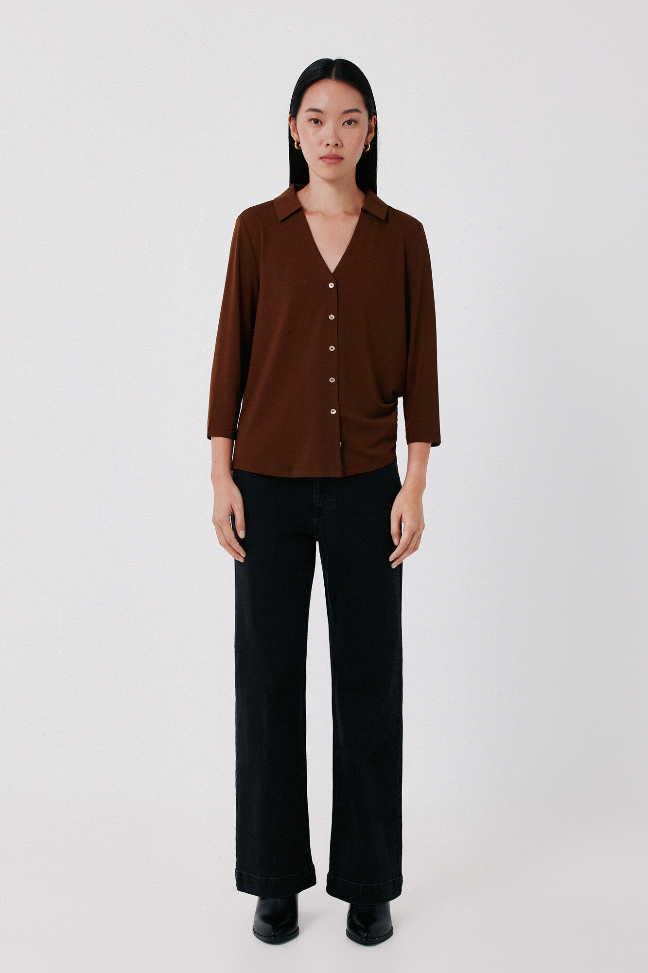 Cortefiel Camisa el&aacute;stica botones