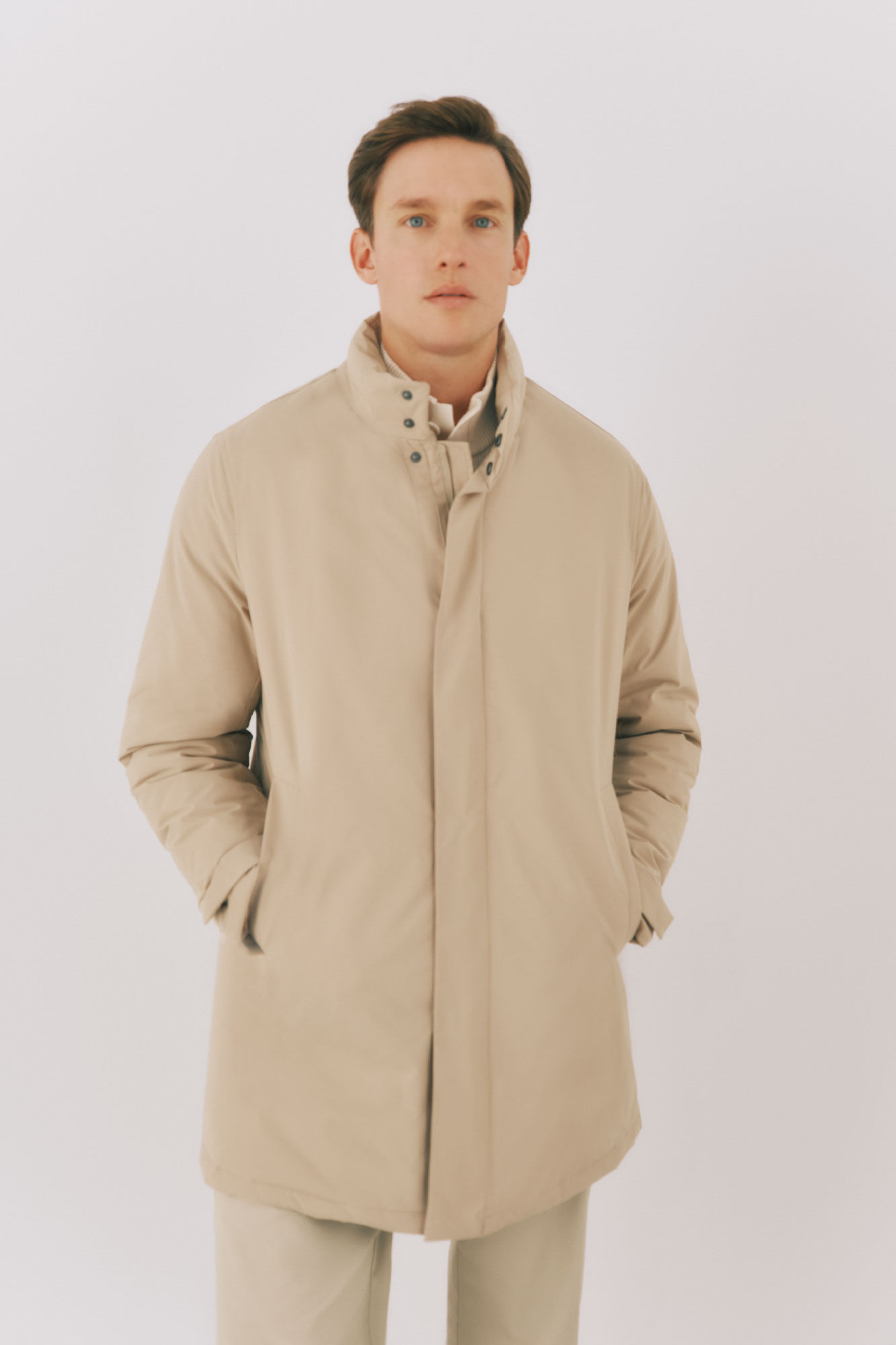 Cortefiel Technical trench coat Beige