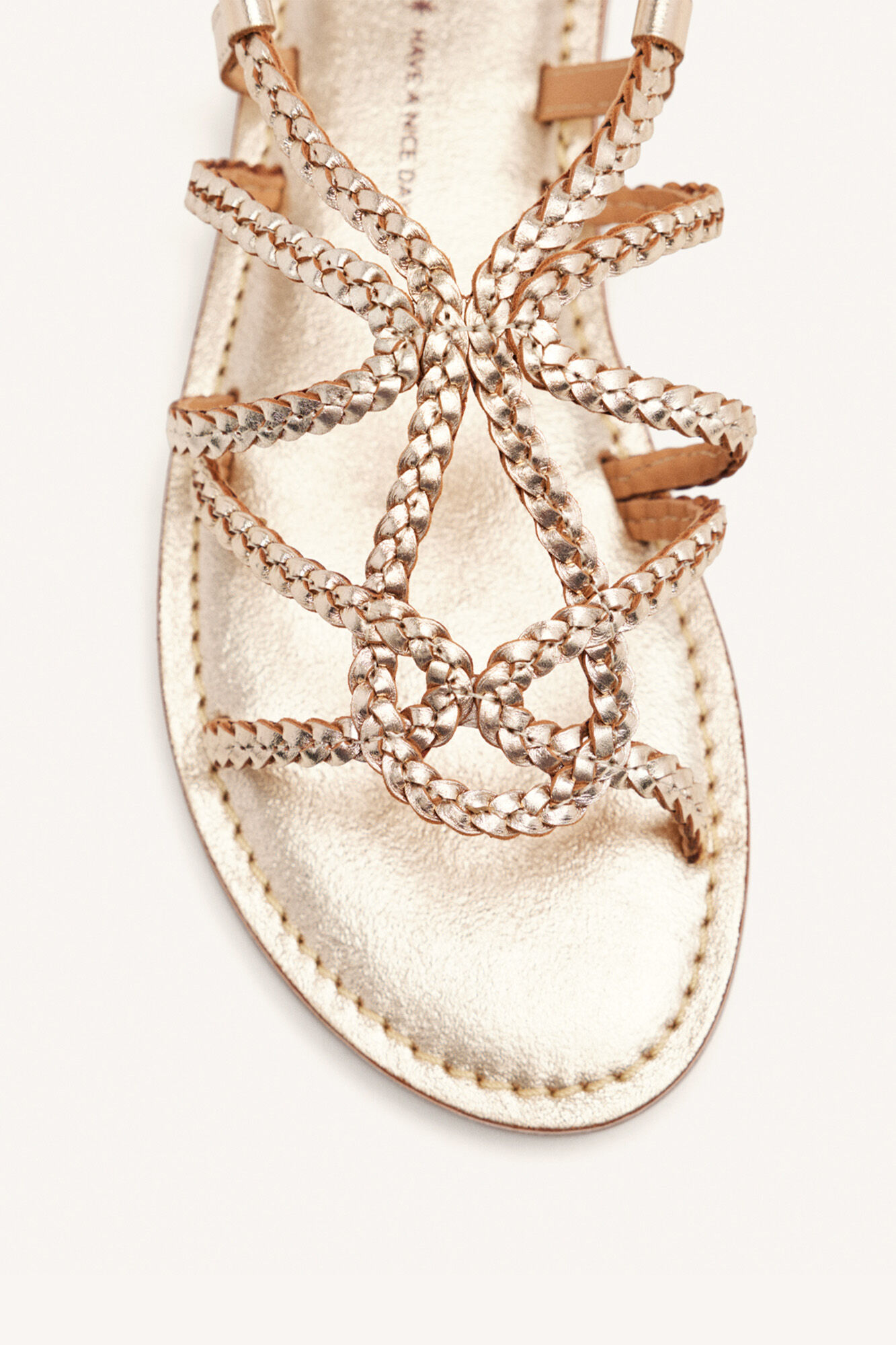 Gioseppo Sand&aacute;lias entran&ccedil;adas de pele orland Dourado