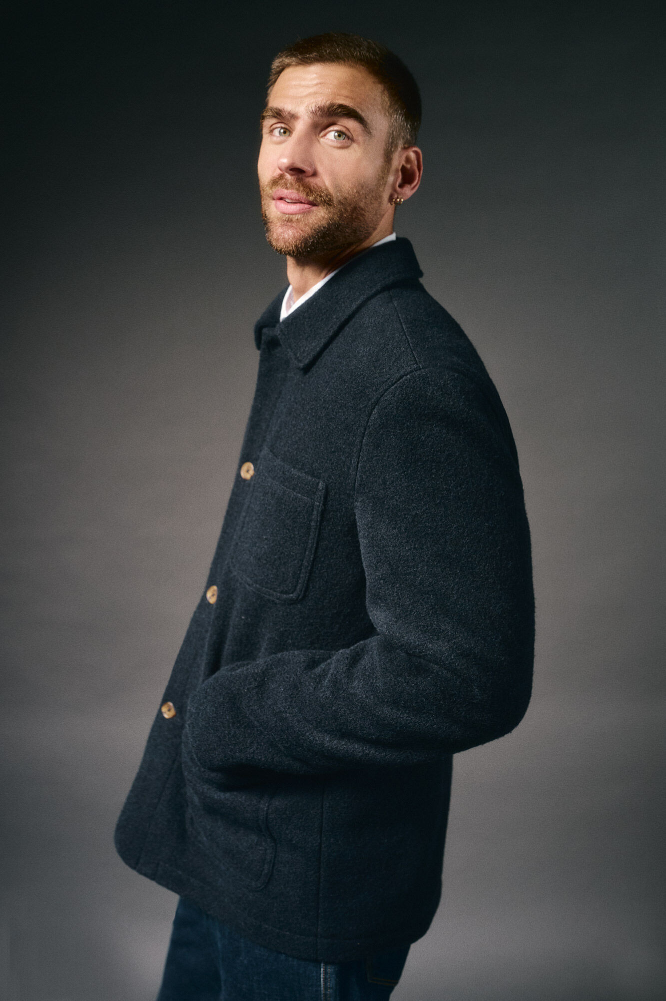 OOTO Chaqueta boucl&eacute; cuello camisero