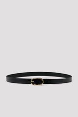 Cortefiel Animal print basic belt Black