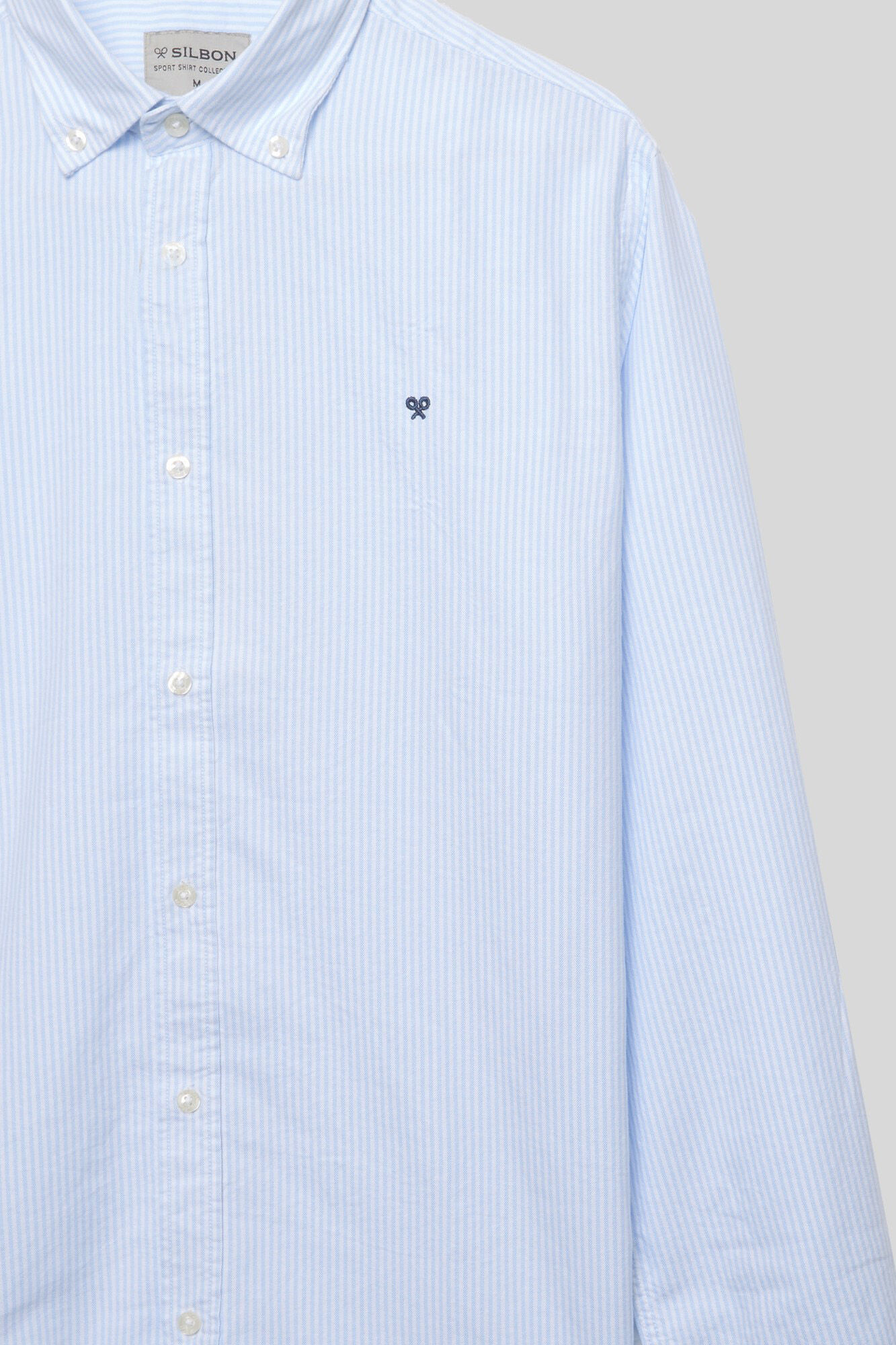 Silbon Oxford casual shirt Blue
