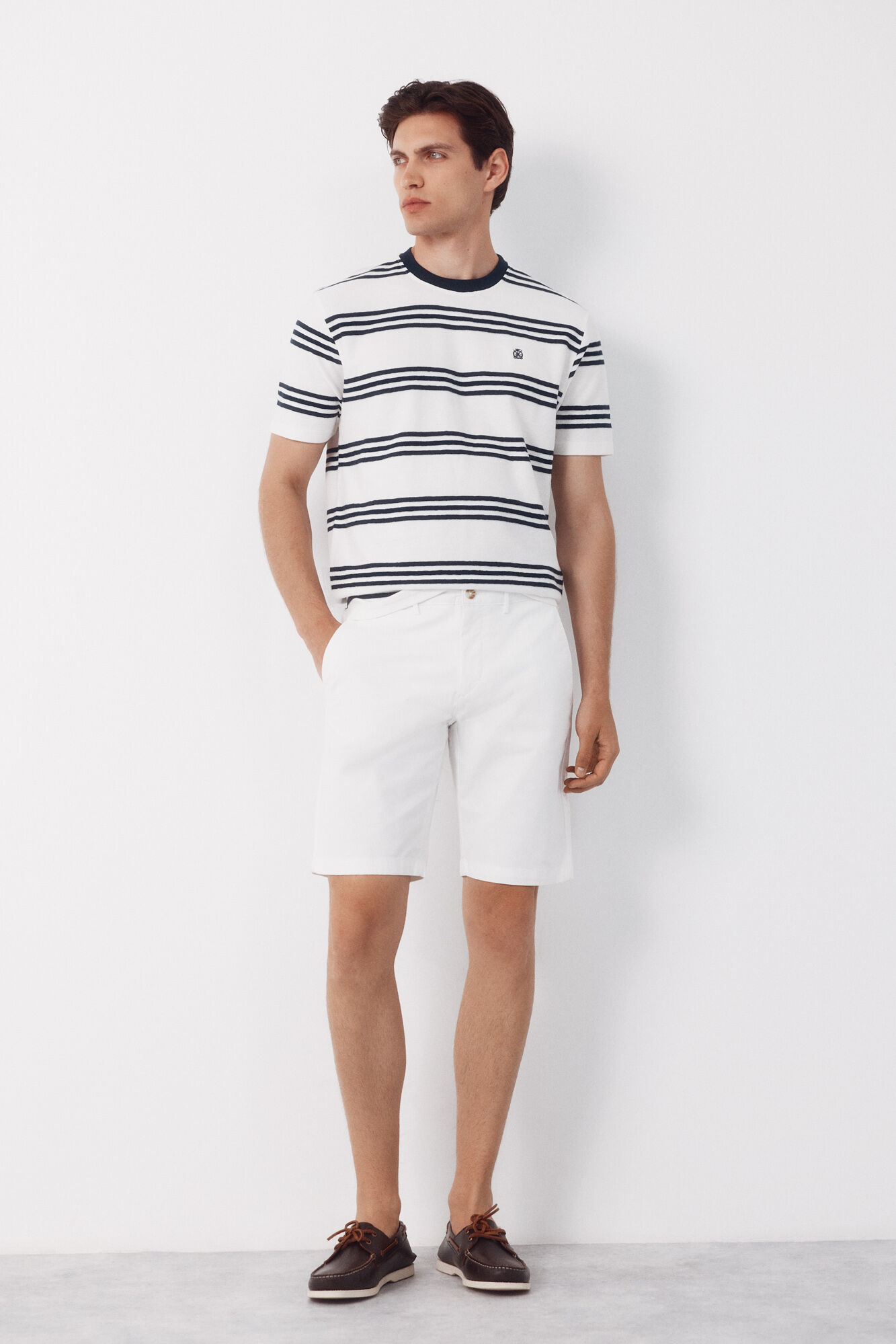 Cortefiel Striped structure T-shirt