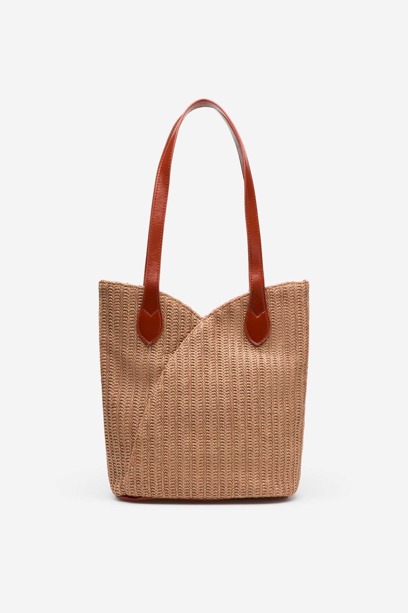 Cortefiel Raffia cut-out bag