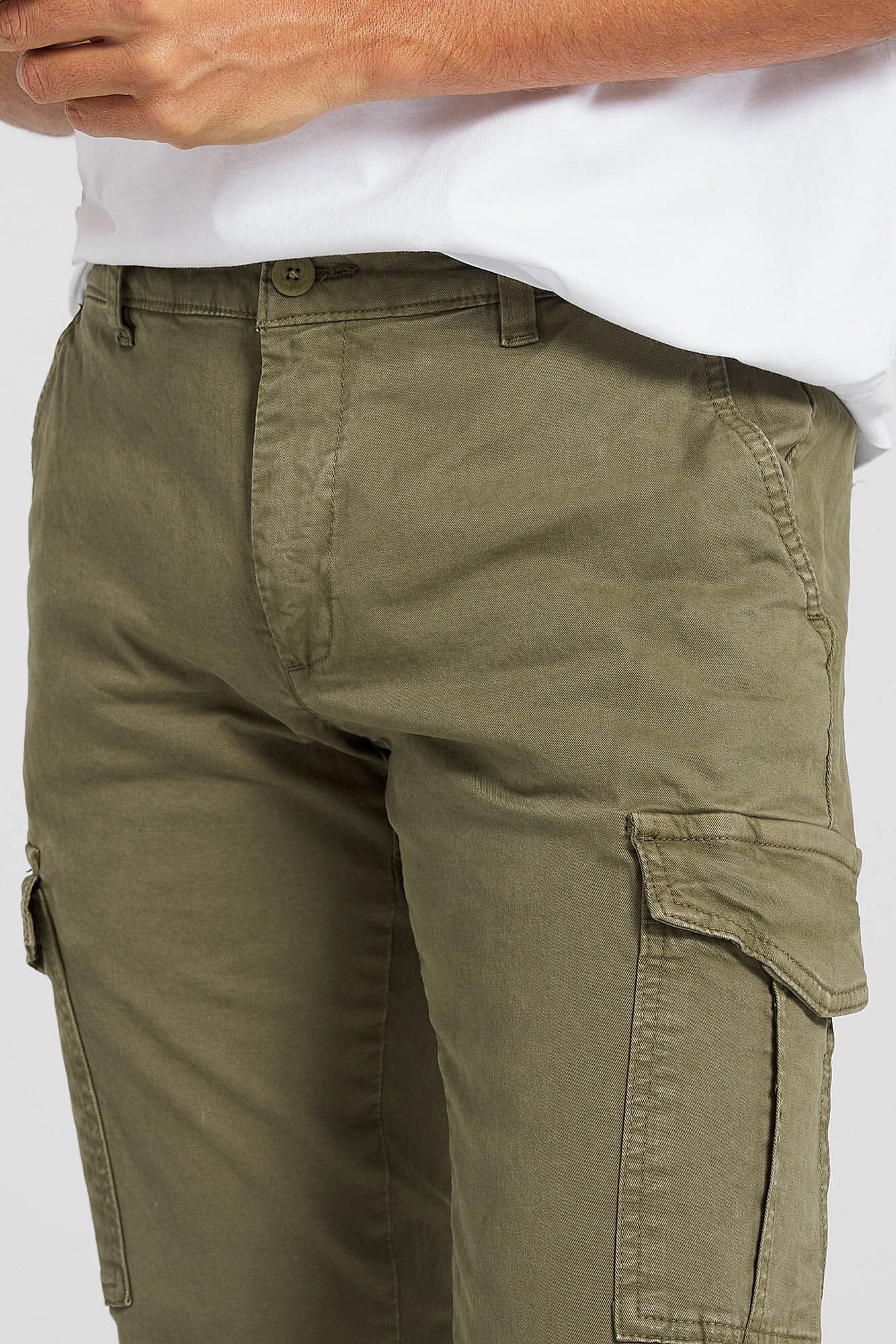 Silbon Casual khaki cargo trousers Kaki