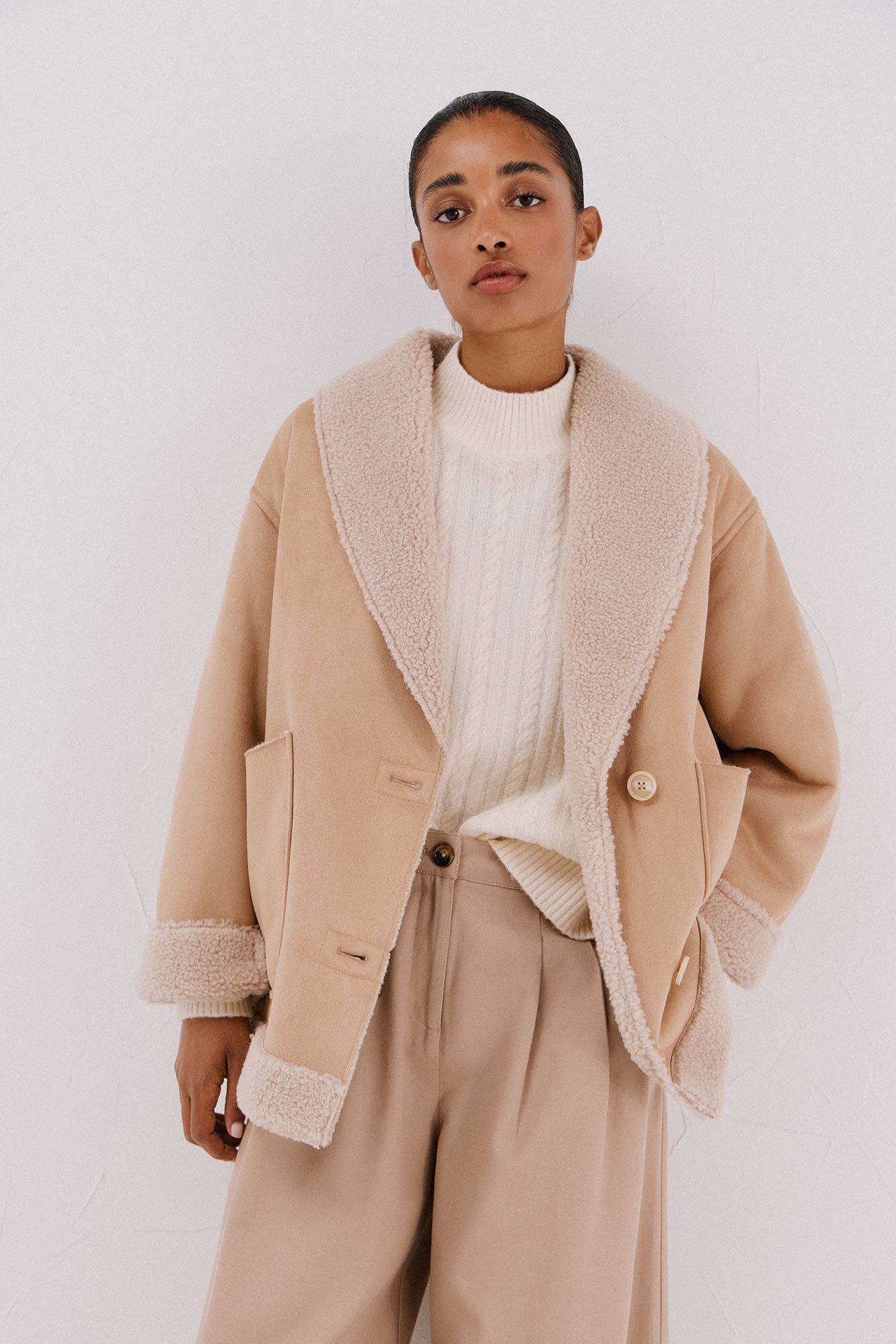 Cortefiel Jaqueta com efeito dupla face