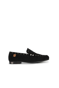 Cortefiel Liana embellished loafers Black