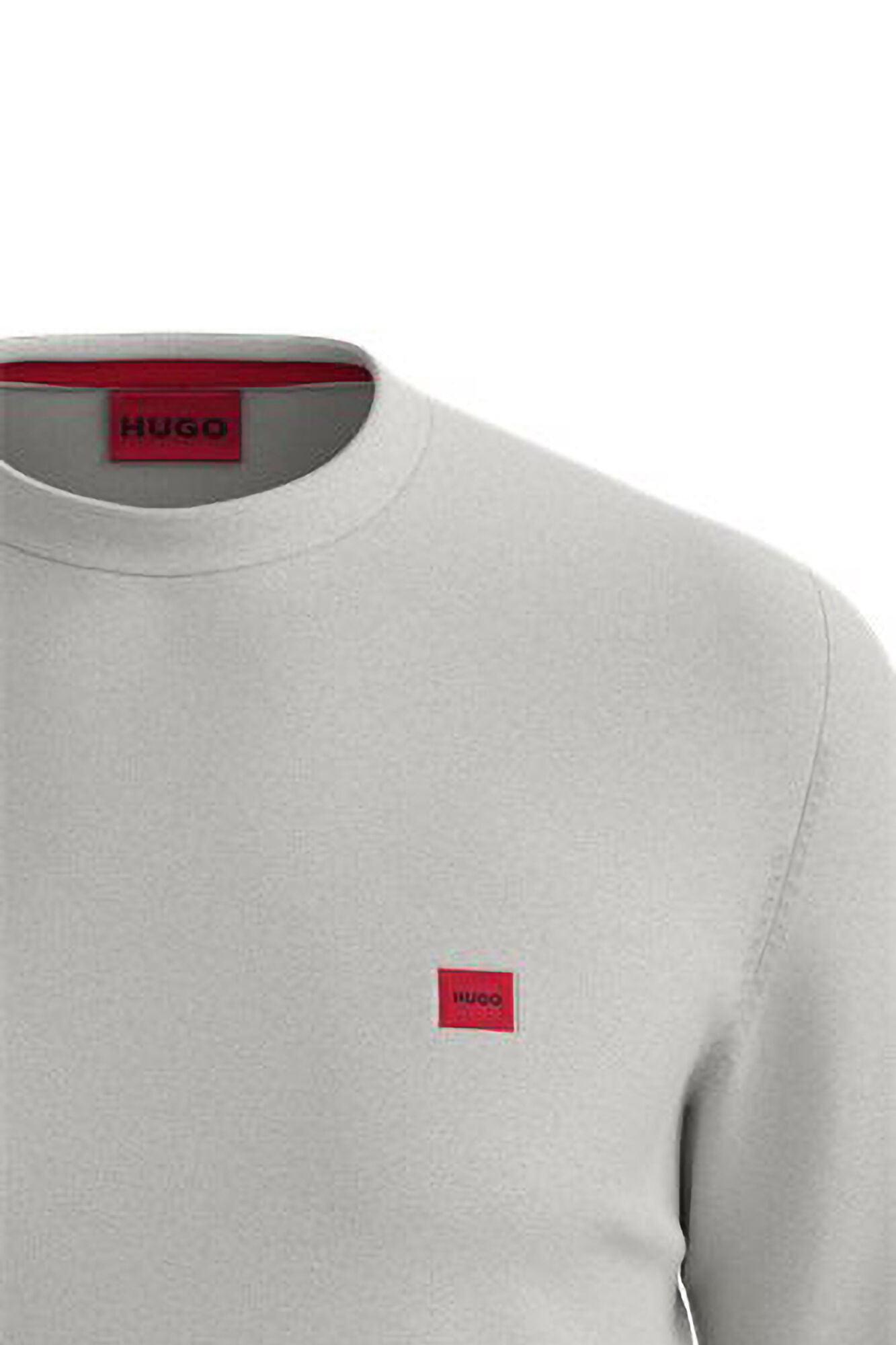 HUGO Camisola com gola redonda Branco