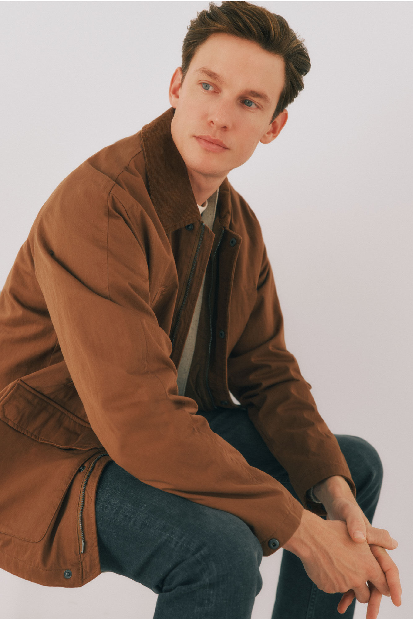 Cortefiel Jaqueta com gola combinada