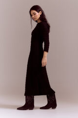 Cortefiel Structured jersey-knit dress Black