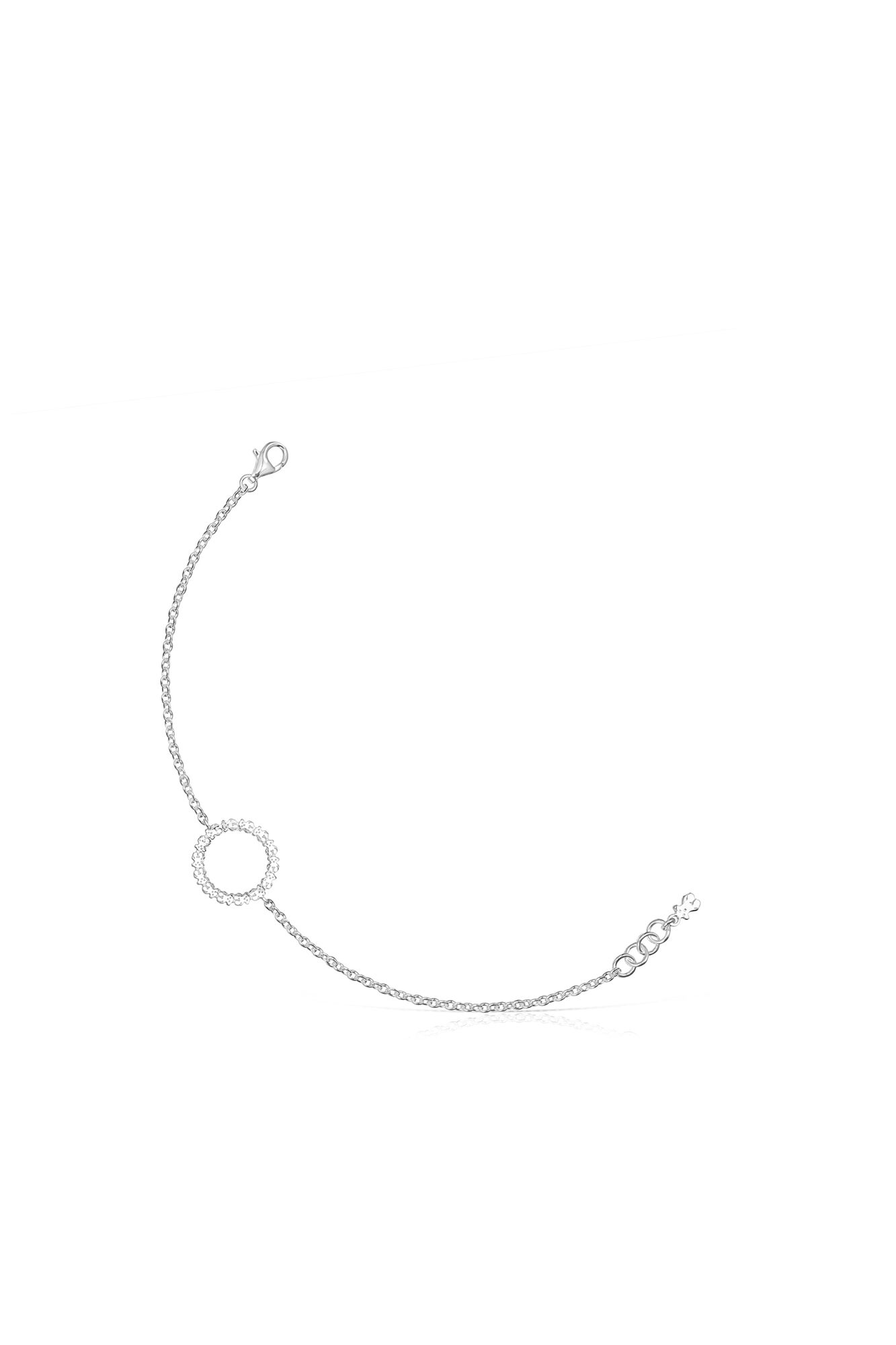 Tous Pulsera disco de plata Straight Gris