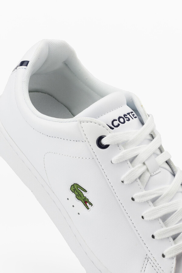 Cortefiel Zapatillas blancas con logo de cocodrilo bordado Blanco 