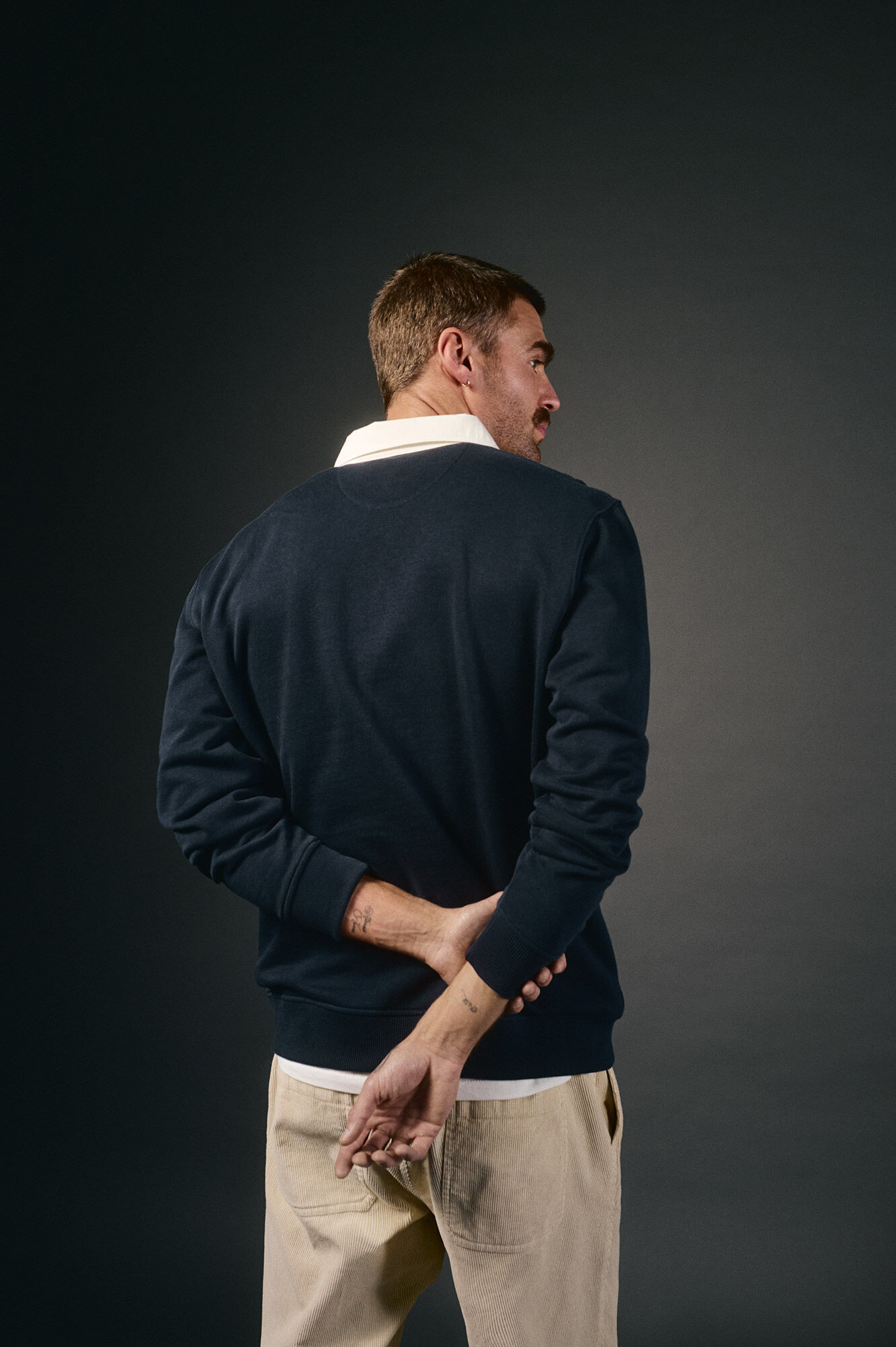 OOTO Polo de rugby de manga comprida Azul