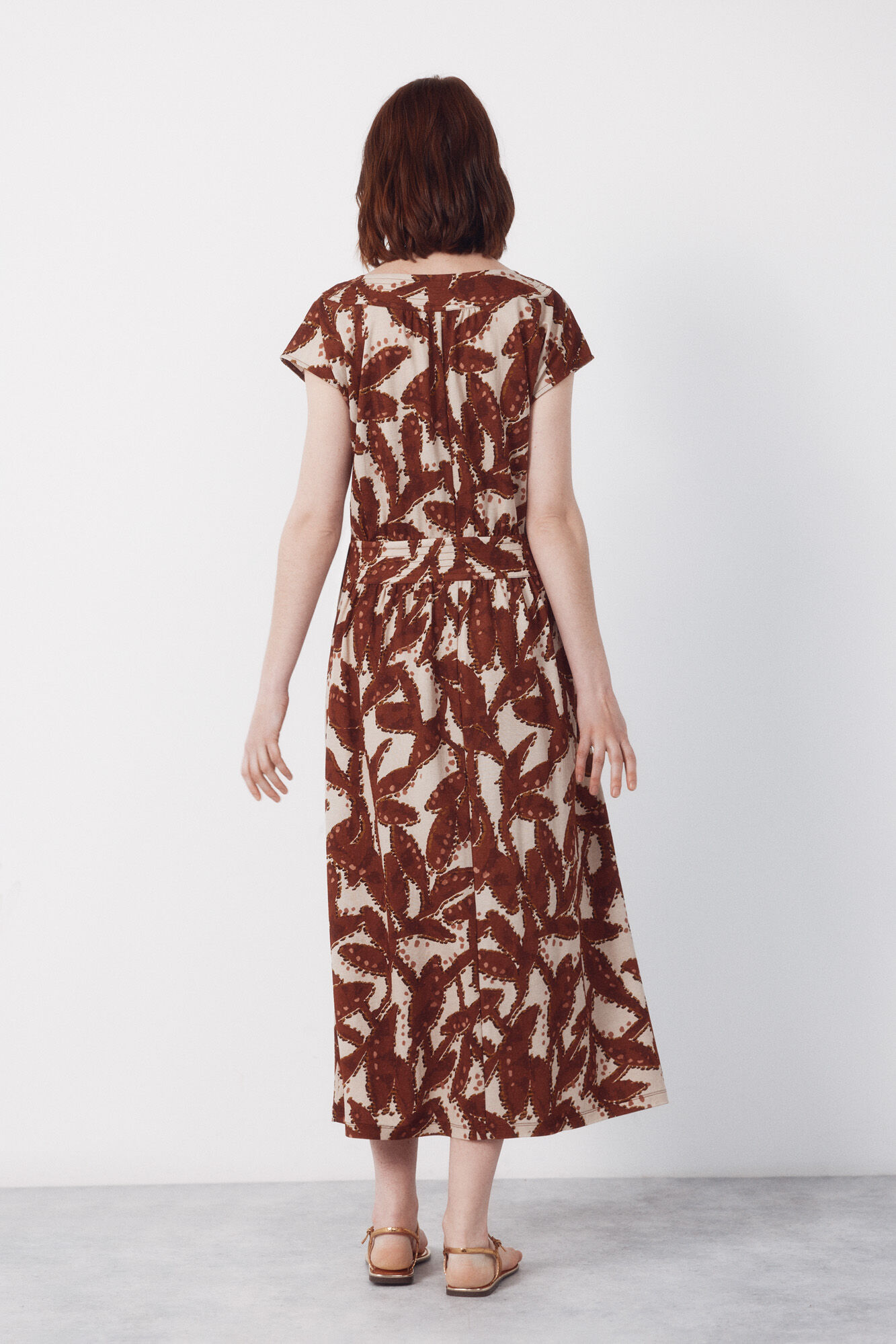 Cortefiel Print piqu&eacute; dress Multicolour