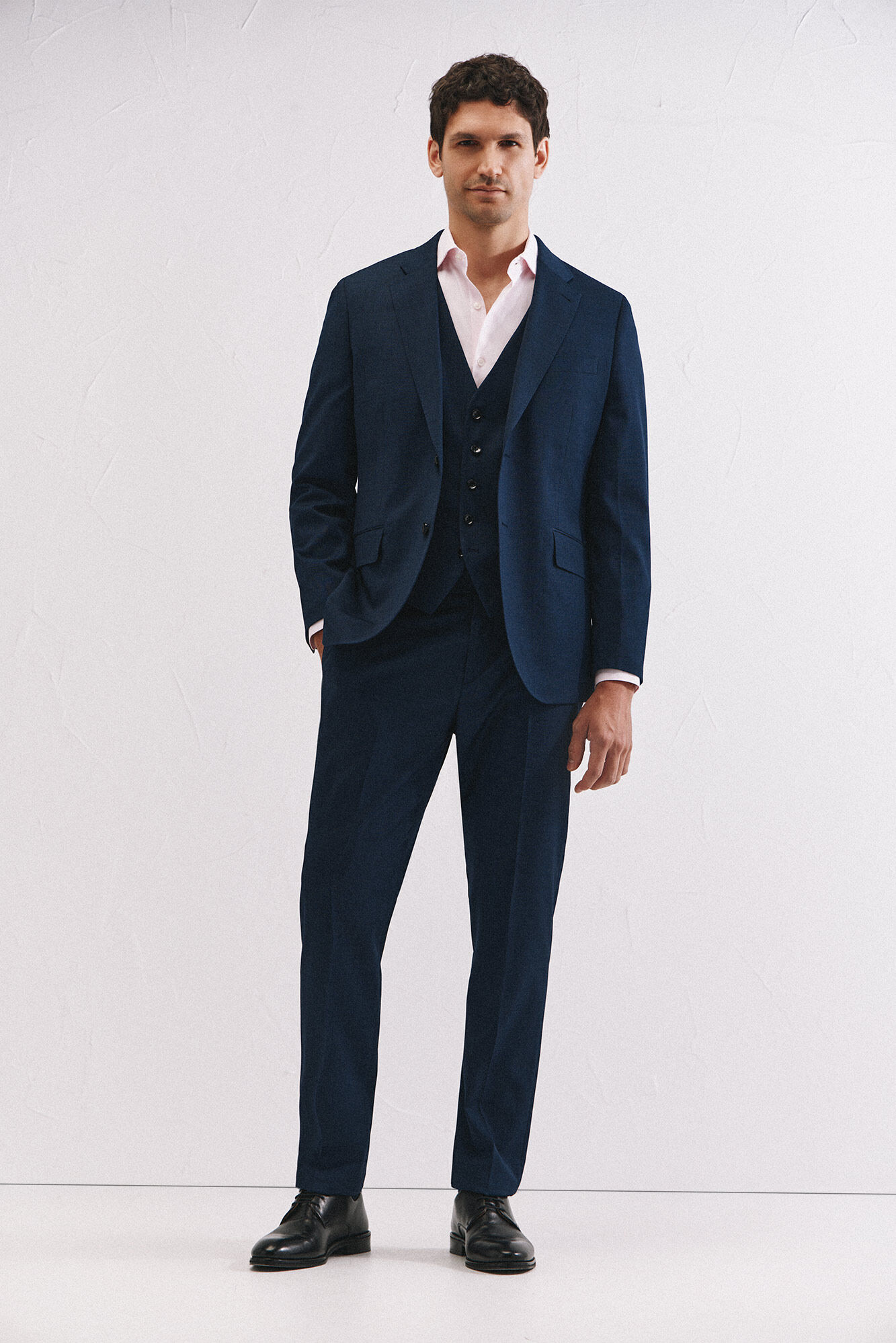 Cortefiel Blue slim fit blazer Blue